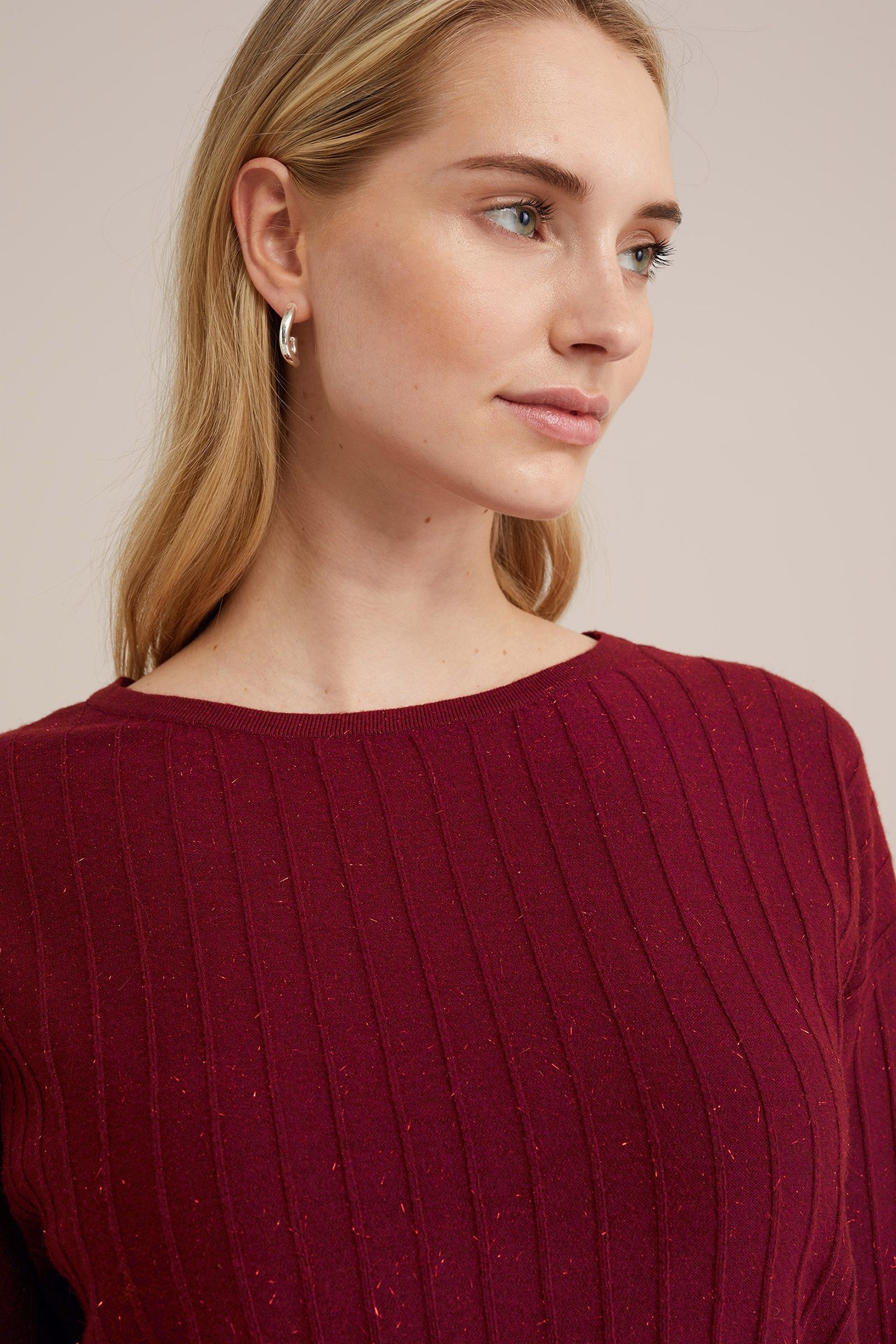 KNITTED PULLOVER FIRE RED 5