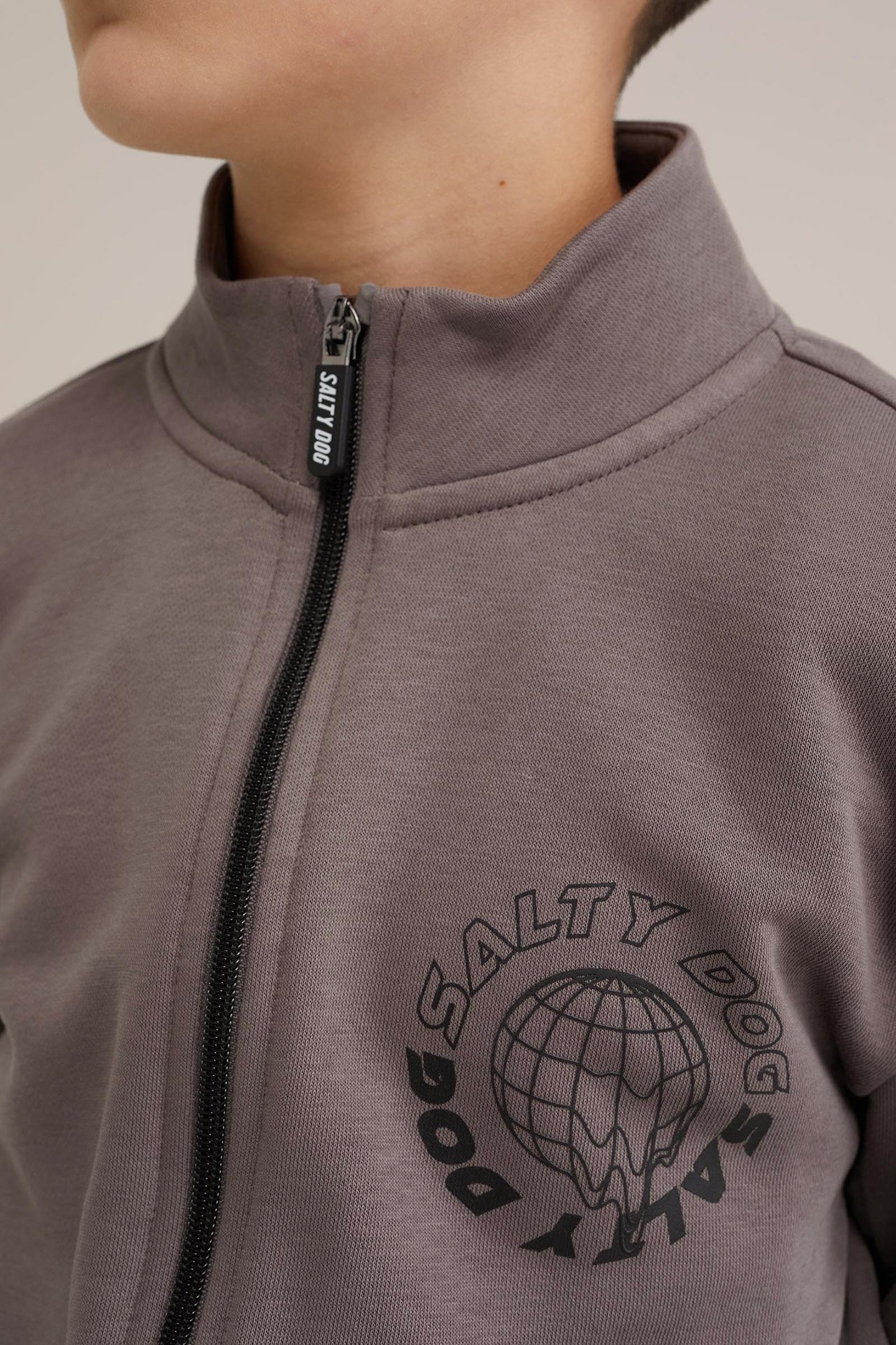 CARDIGAN WITH ZIPPER GREY 5