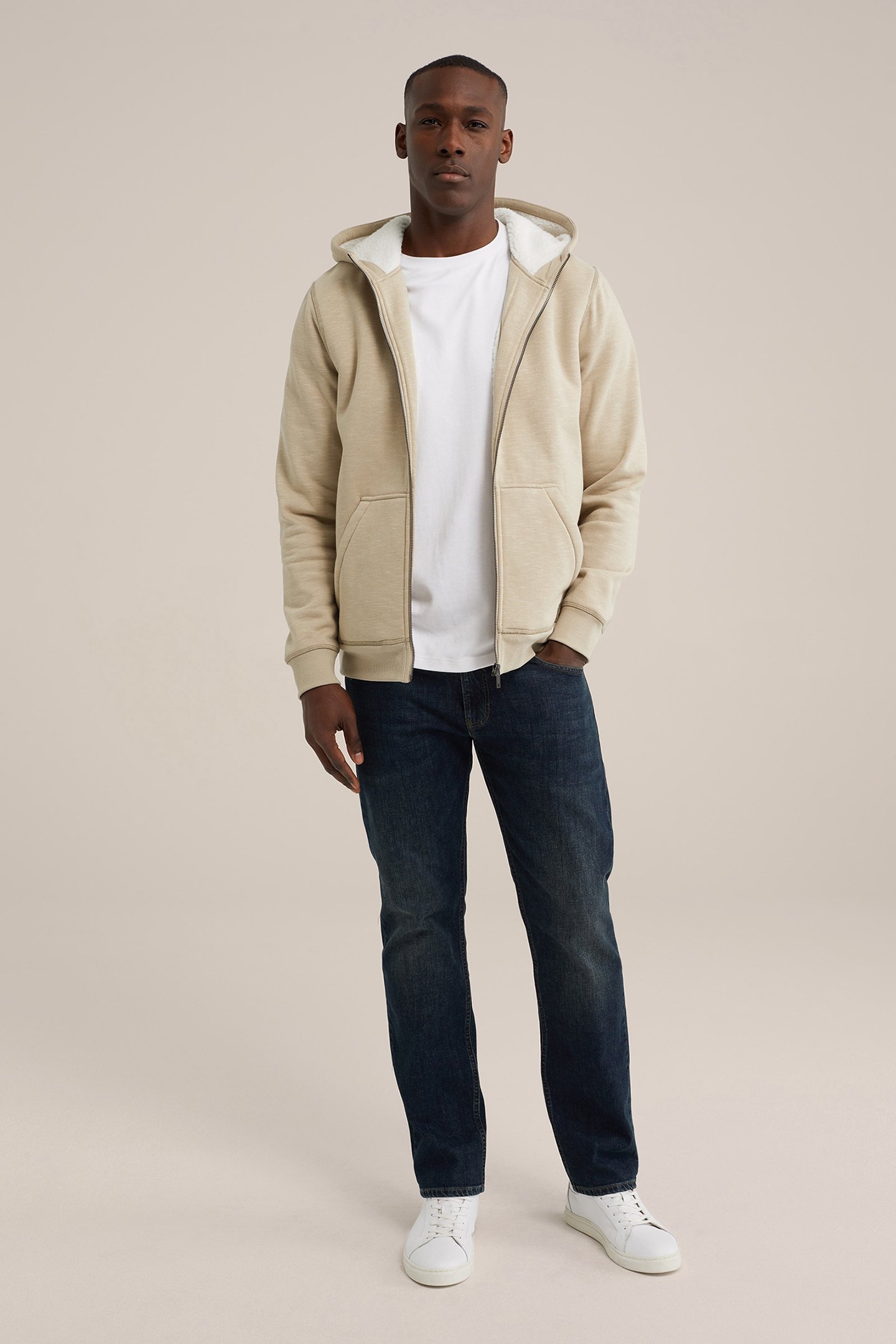 CARDIGAN WITH ZIPPER BEIGE 3