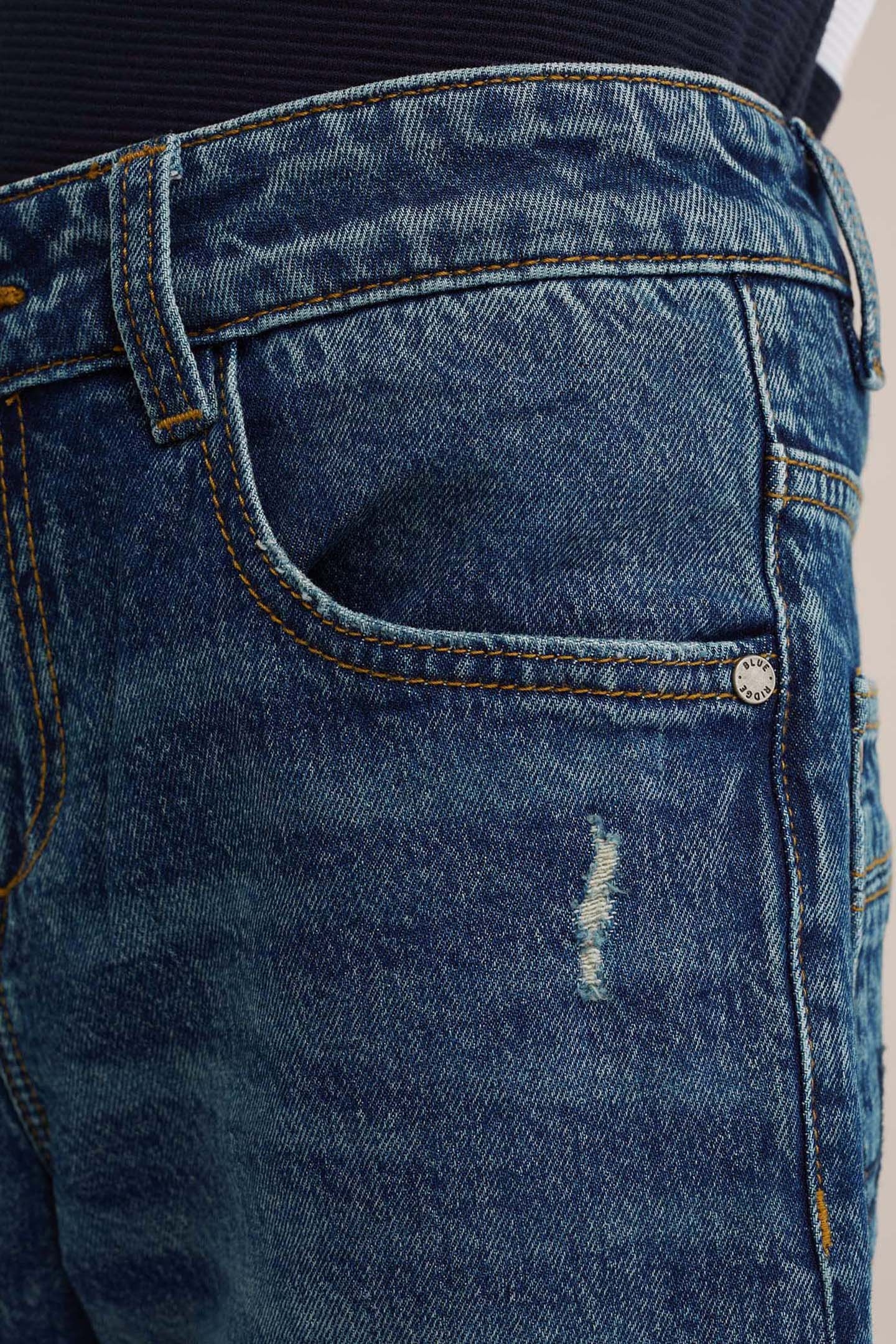 5-POCKET MID WAIST DARK BLUE 6