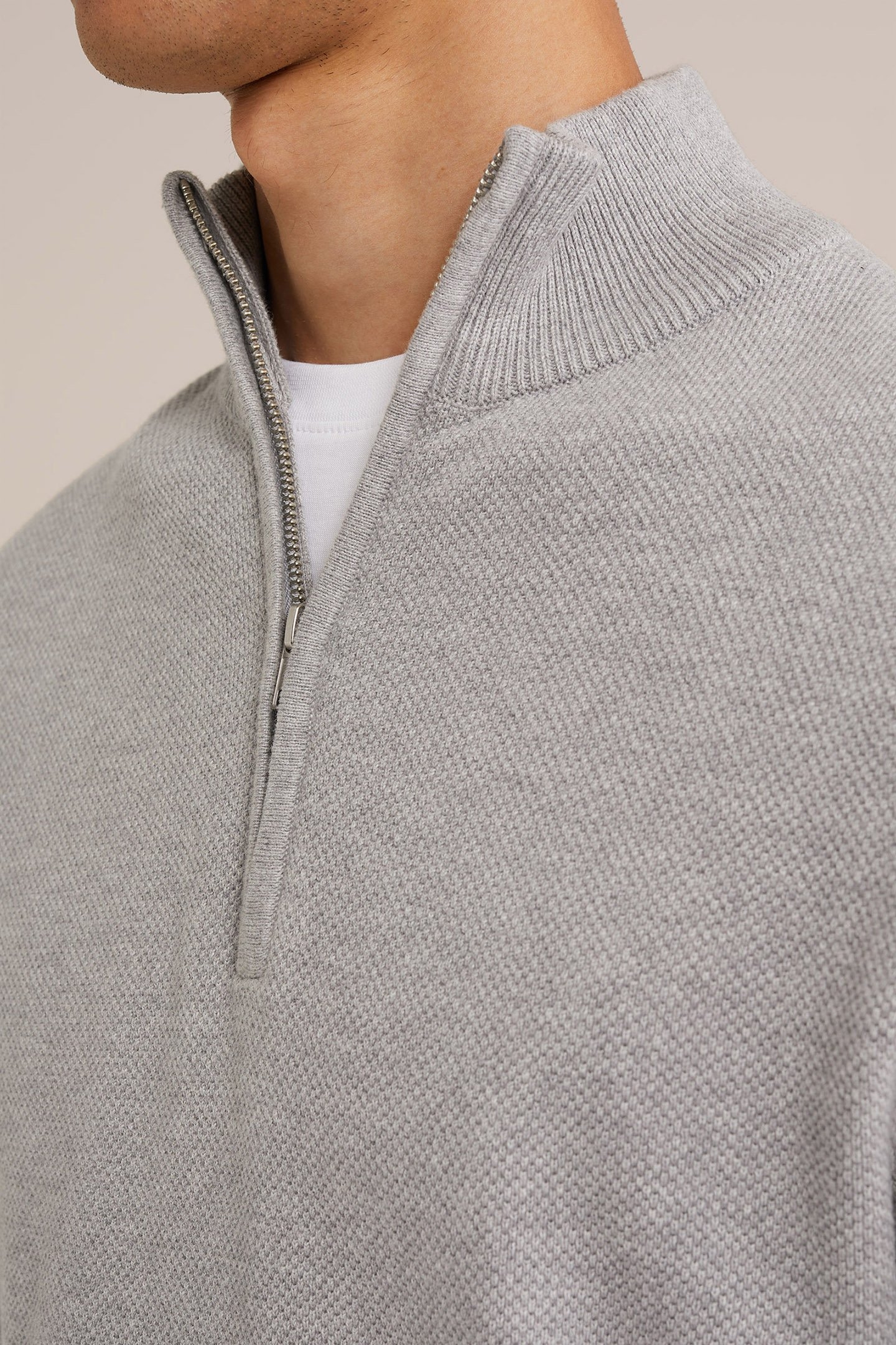 HALFWAY ZIPPER LIGHT GREY 5