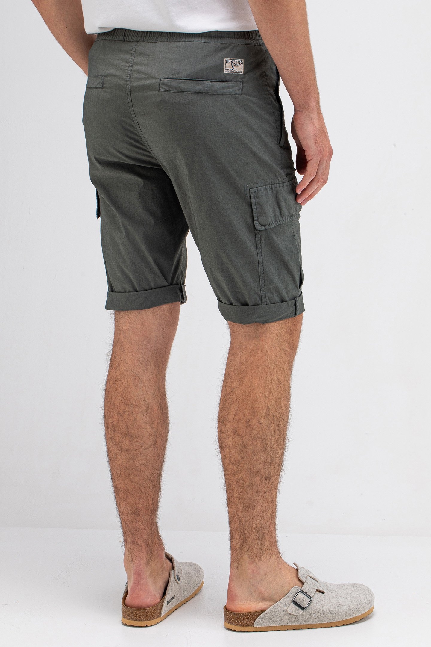 TRISTAN SLIM CARGO SHORT GREY BLACK 2