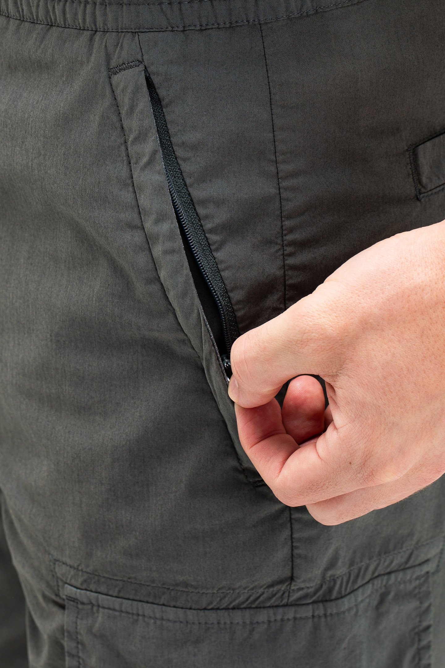 TRISTAN SLIM CARGO SHORT GREY BLACK 5