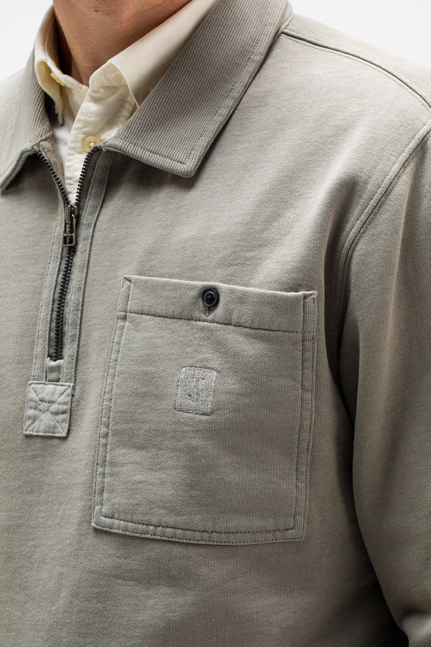 TAU ZIP POLO GRANITE GREEN 5