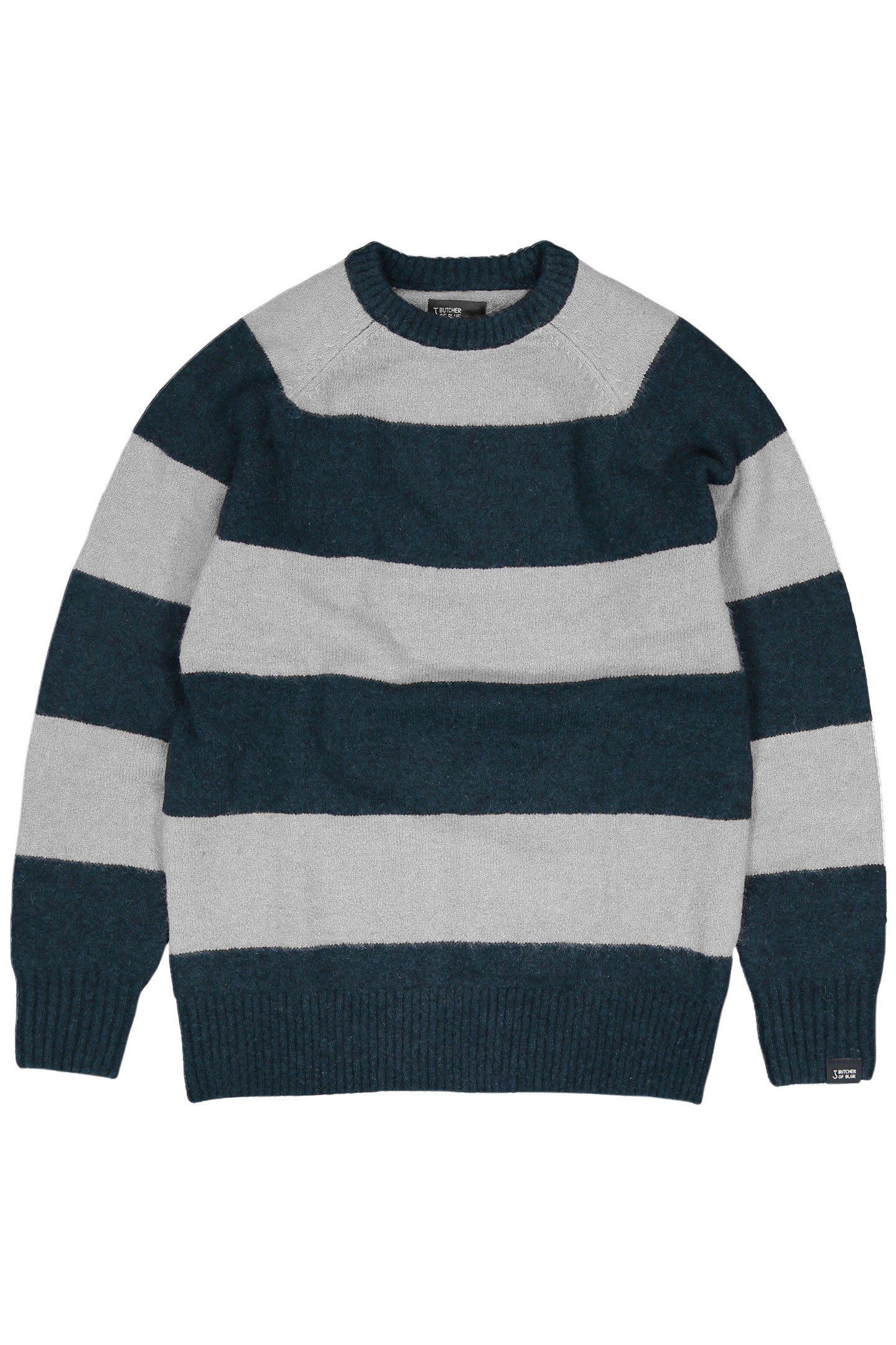 EDMUND STRIPE CREW ALASKA BLUE 3