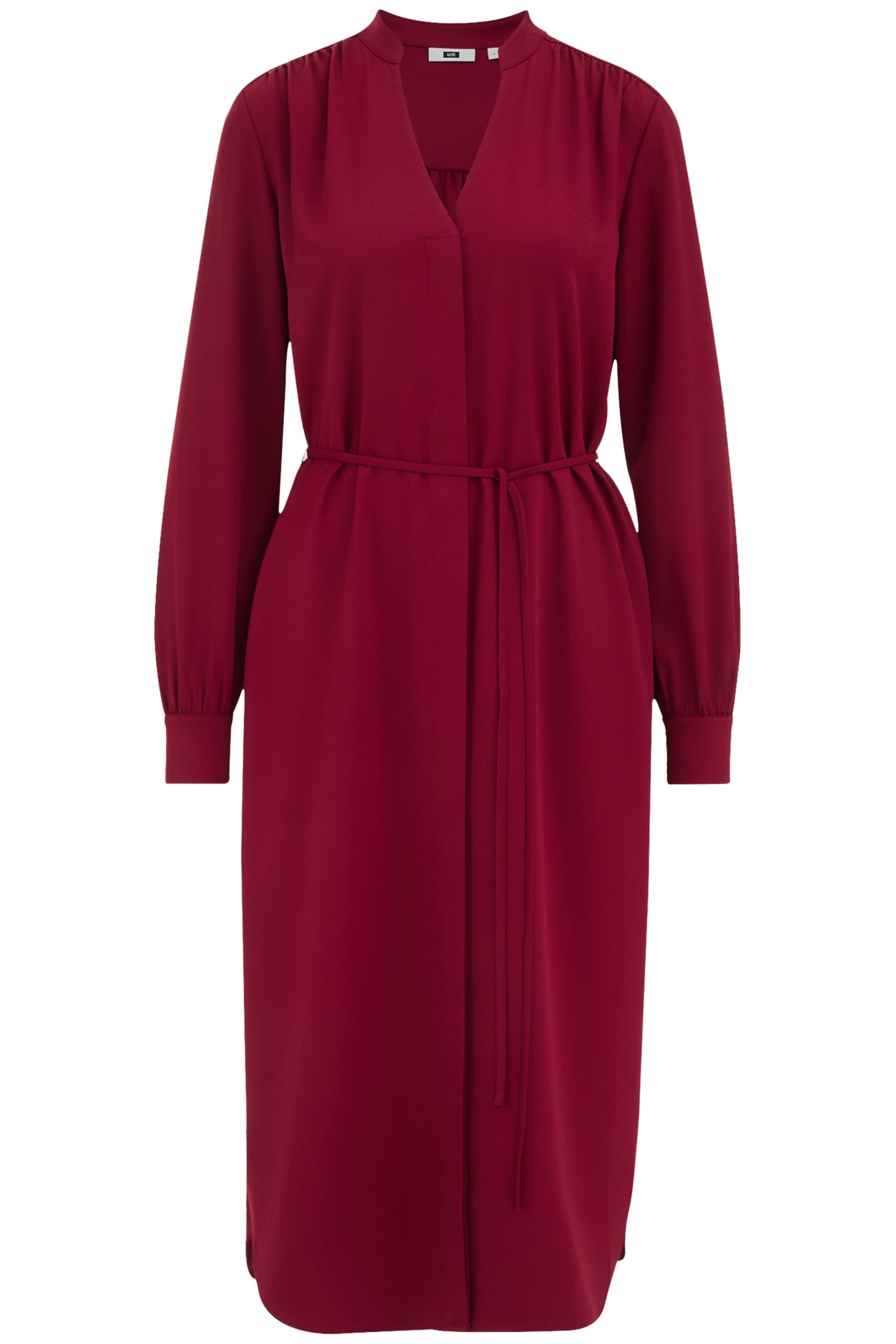 DRESS MID LENGTH BURGUNDY RED 3