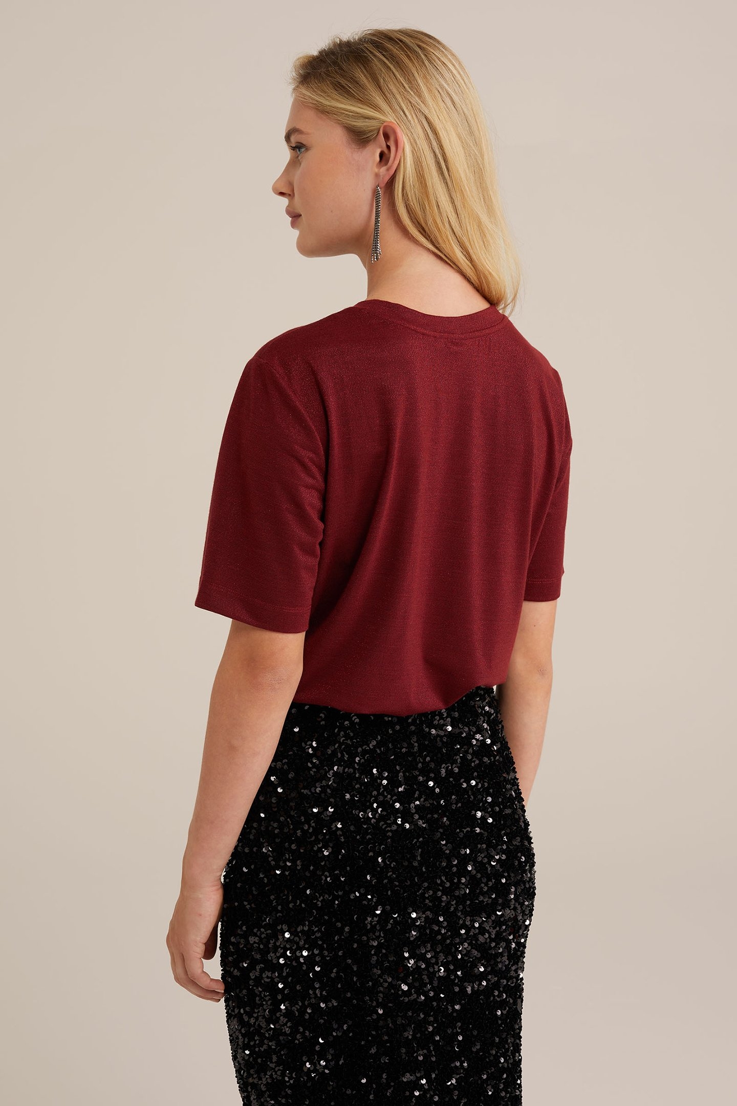 T-SHIRT BURGUNDY RED 2