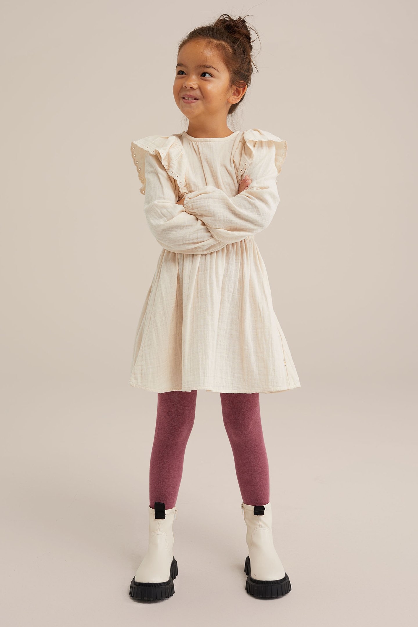 DRESS MID LENGTH BEIGE 1