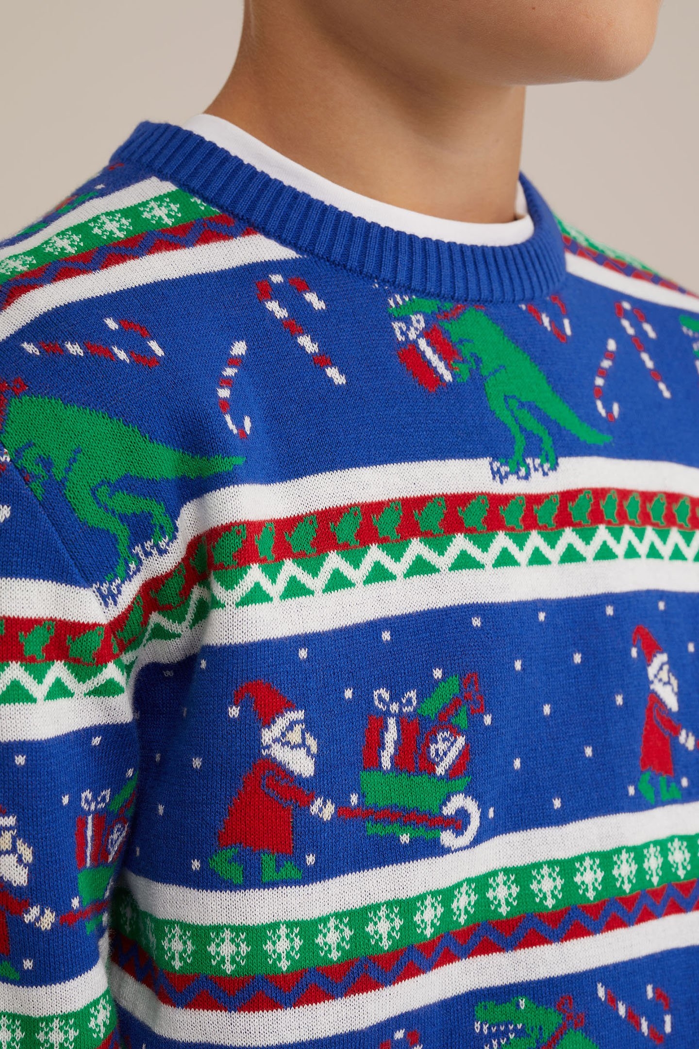 KNITTED PULLOVER DARK BLUE 5