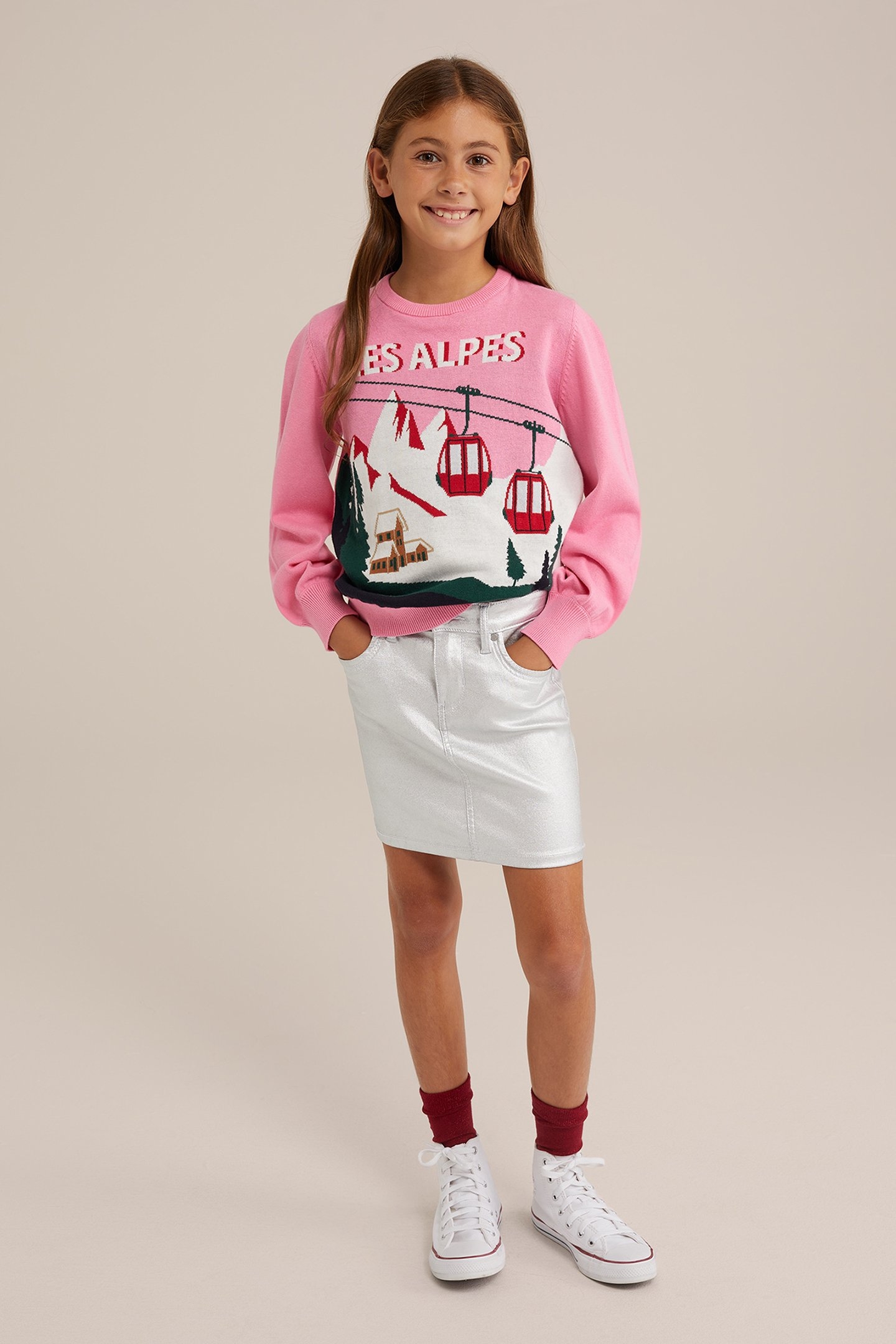 KNITTED PULLOVER BRIGHT PINK 2