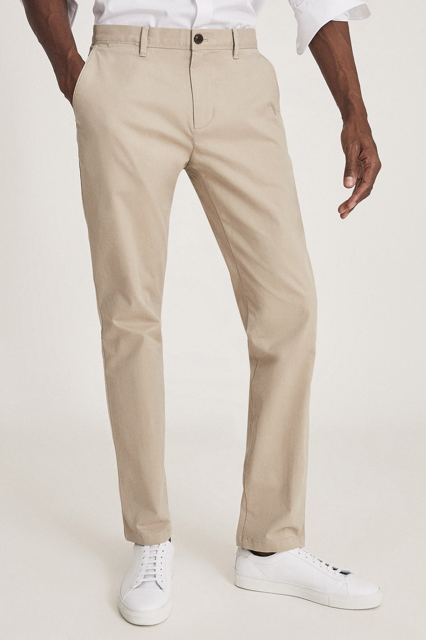 PITCH-WASHED SLIM FIT CHI STONE 1