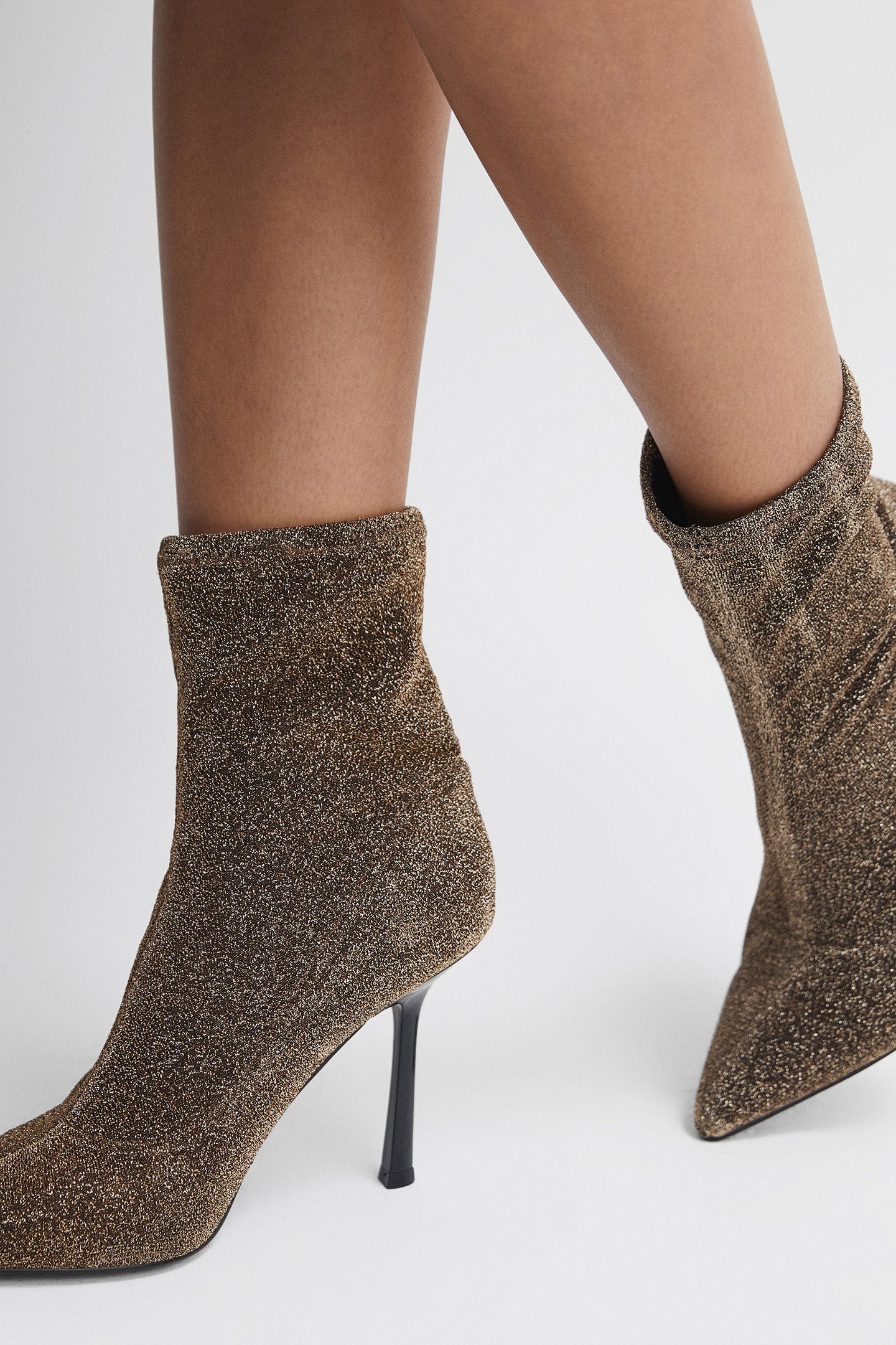 HEELED ANKLE BOOT BRONZE 2