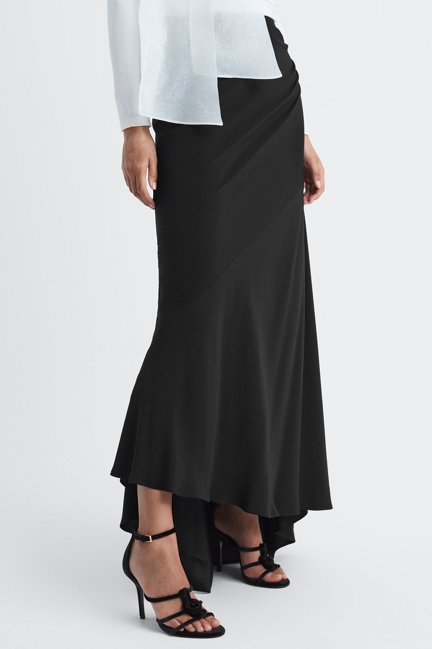 MAXI SLIP SKIRT BLACK 1