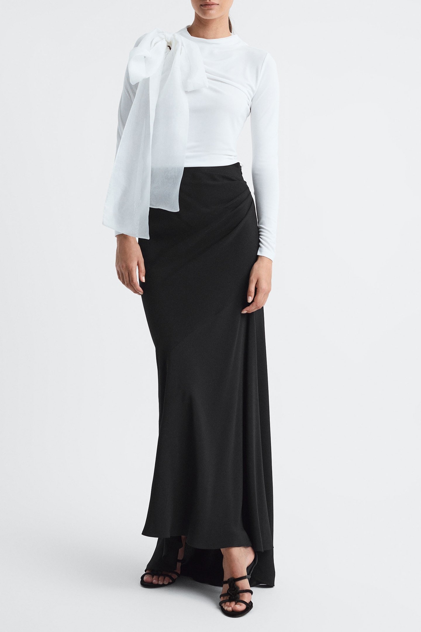 MAXI SLIP SKIRT BLACK 3