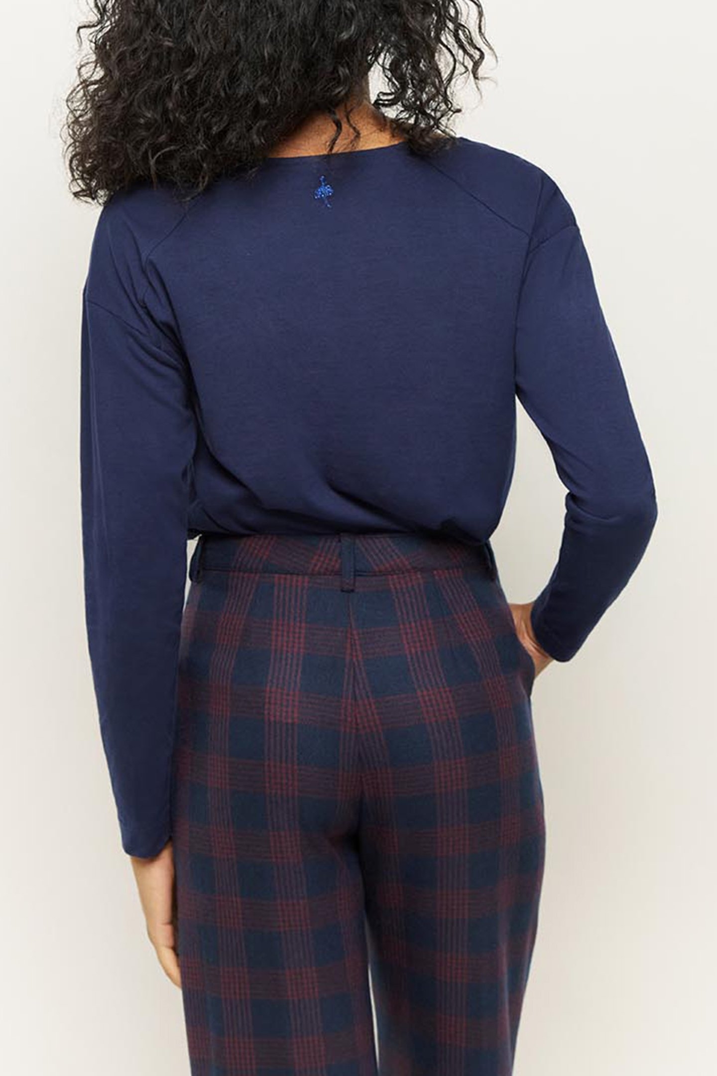 MAGENA _ ORGANIC COTTON NAVY T-SHIRT WITH MESSAGE NAVY 2