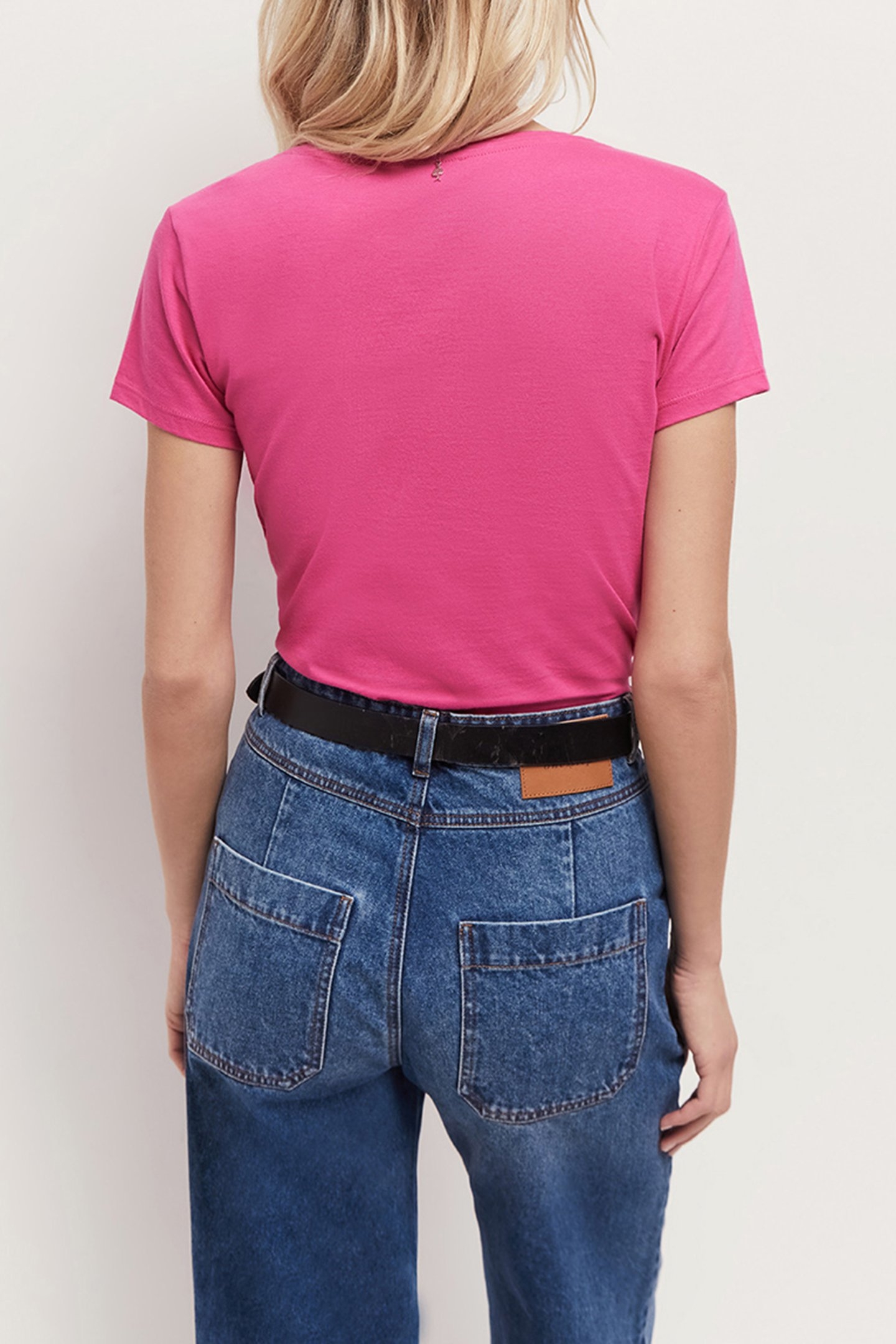 MIRO - FUCHSIA ORGANIC COTTON T-SHIRT WITH MESSAGE FUCHSIA 2