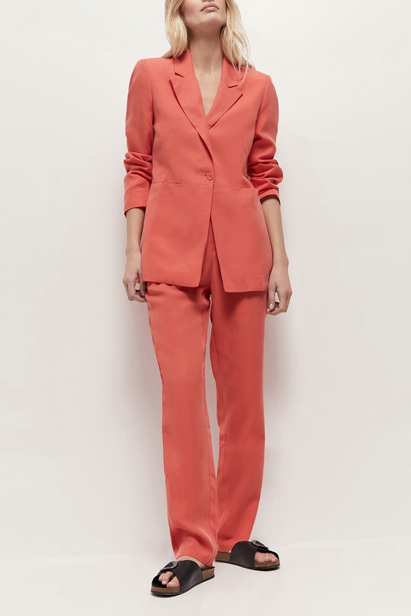 VARMA - MID-LENGTH CORAL SUIT JACKET CORAIL 6