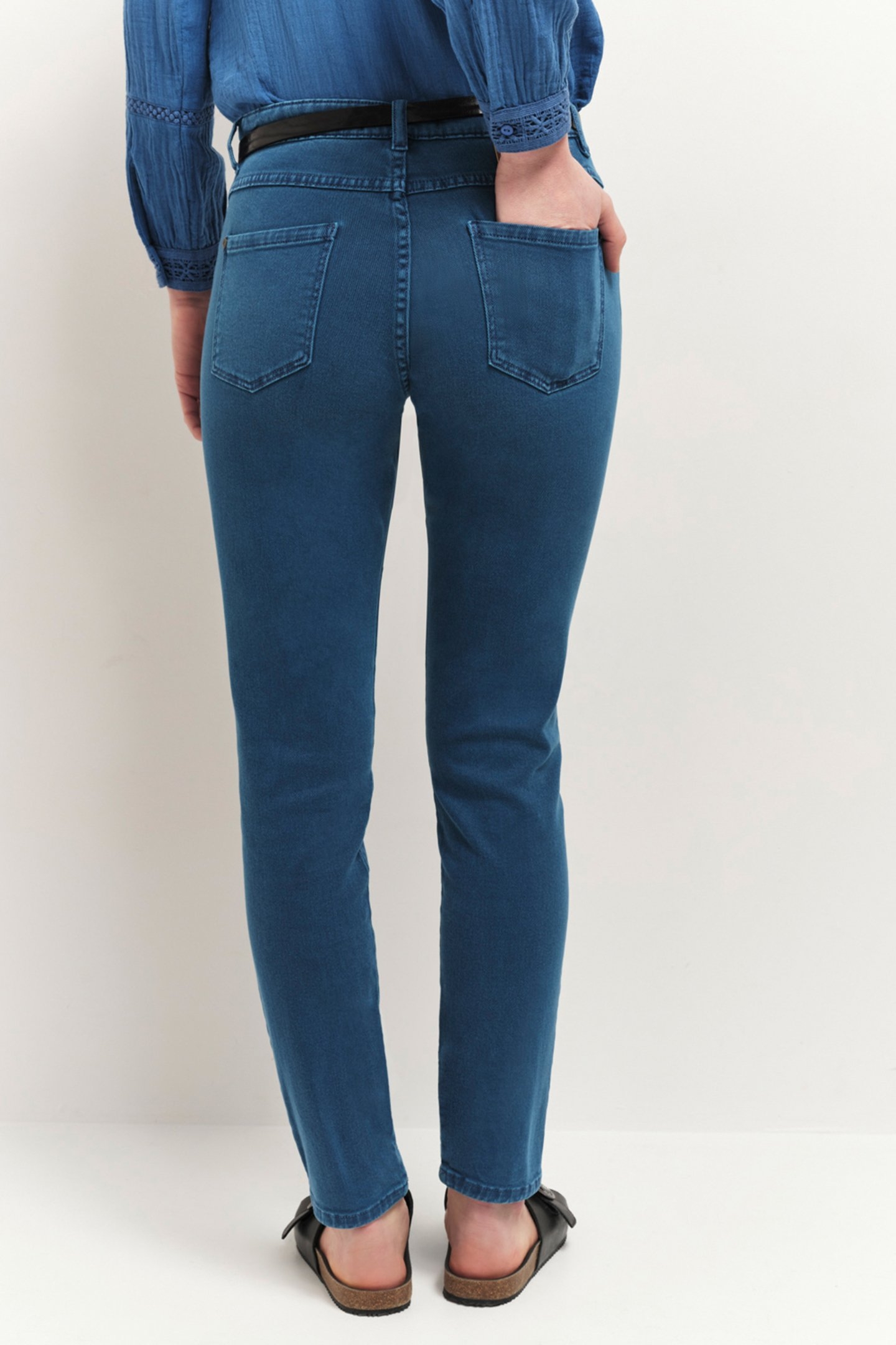 LE MONICA - JEAN SLIM SANTORIN BLUE 7/8ÈME AND DENIM WATERLE 2