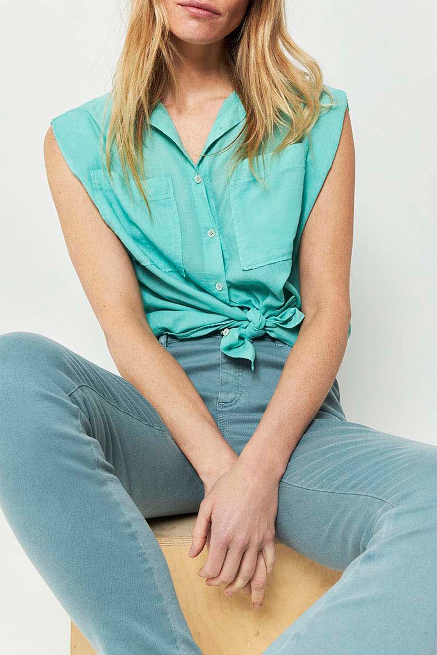 CENTURY _ MINT COTTON VOILE SHIRT MINT 4