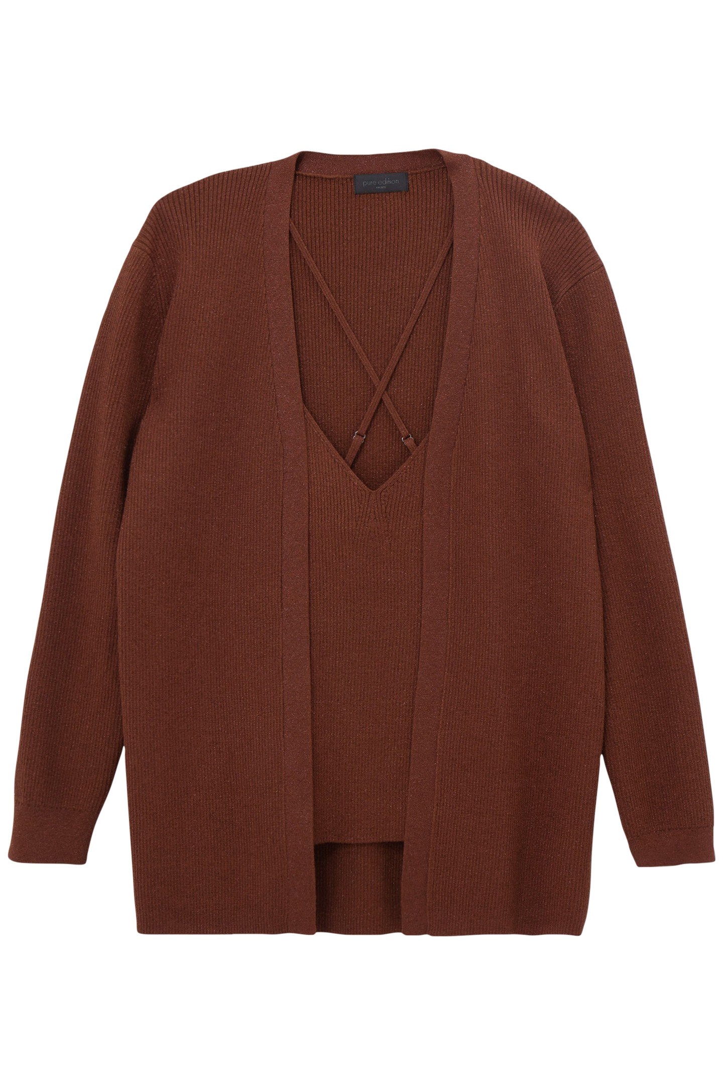 PURE EDITION – MAHOGANY LUREX KNIT TWIN SET 4