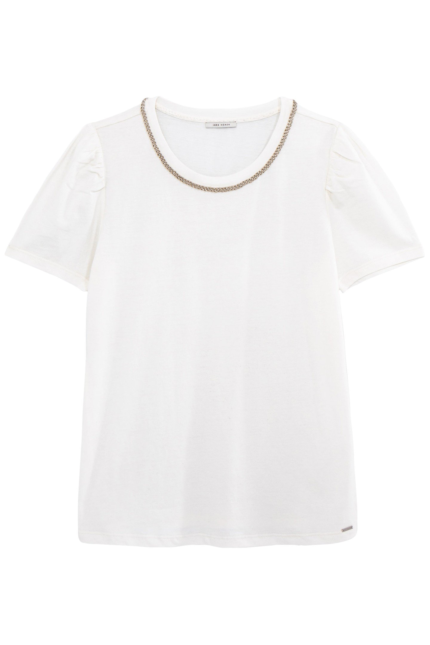 OFF-WHITE T-SHIRT WITH CHAIN COLLAR 4