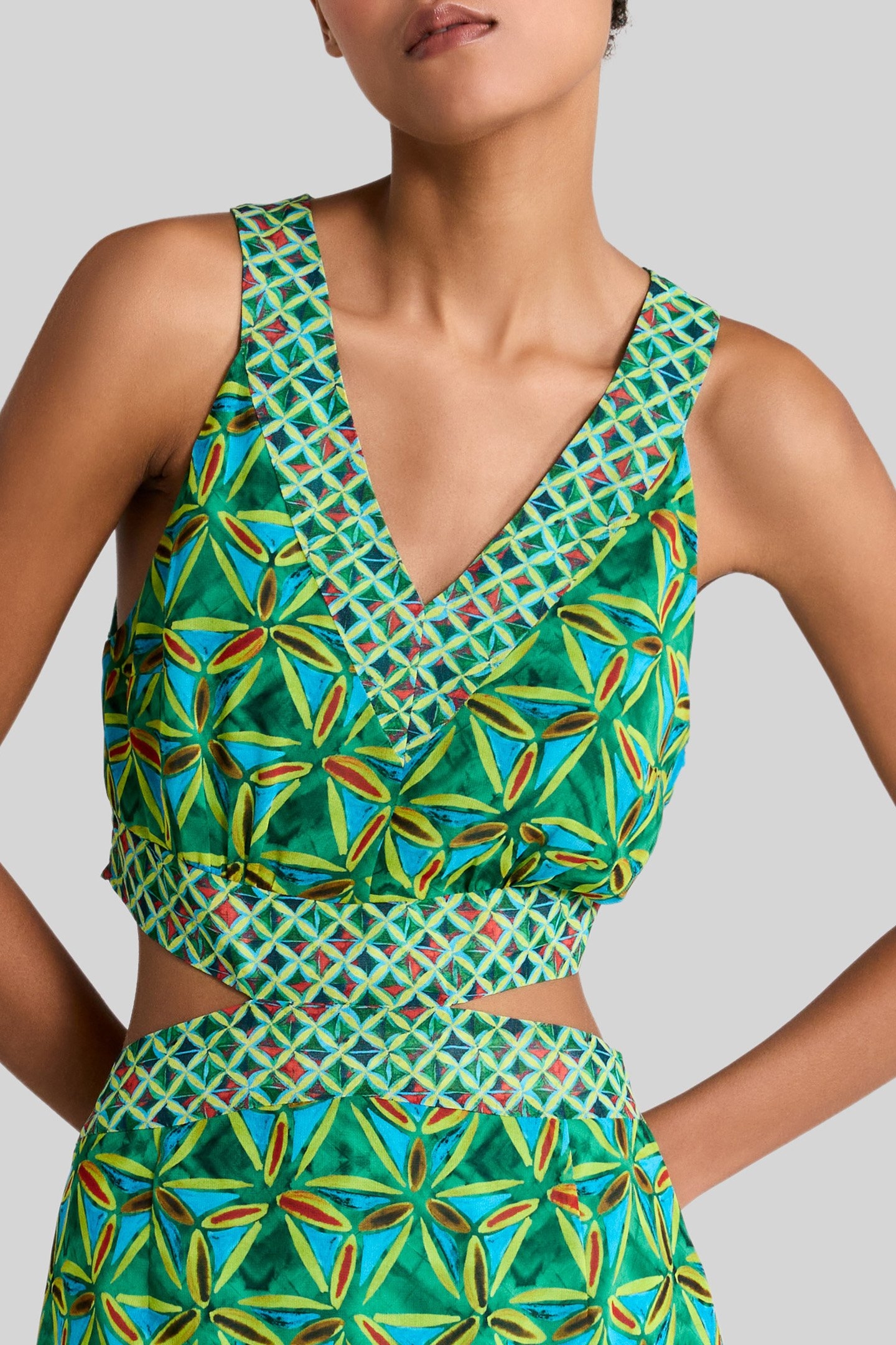 MINT RECYCLED DRESS WITH PARADISE PRINT 7