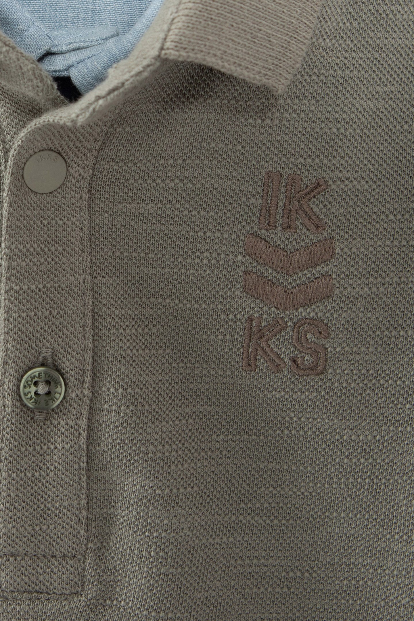 BABY BOYS’ KHAKI POLO SHIRT, TROMPE-L’OEIL SHIRT COLLAR 5