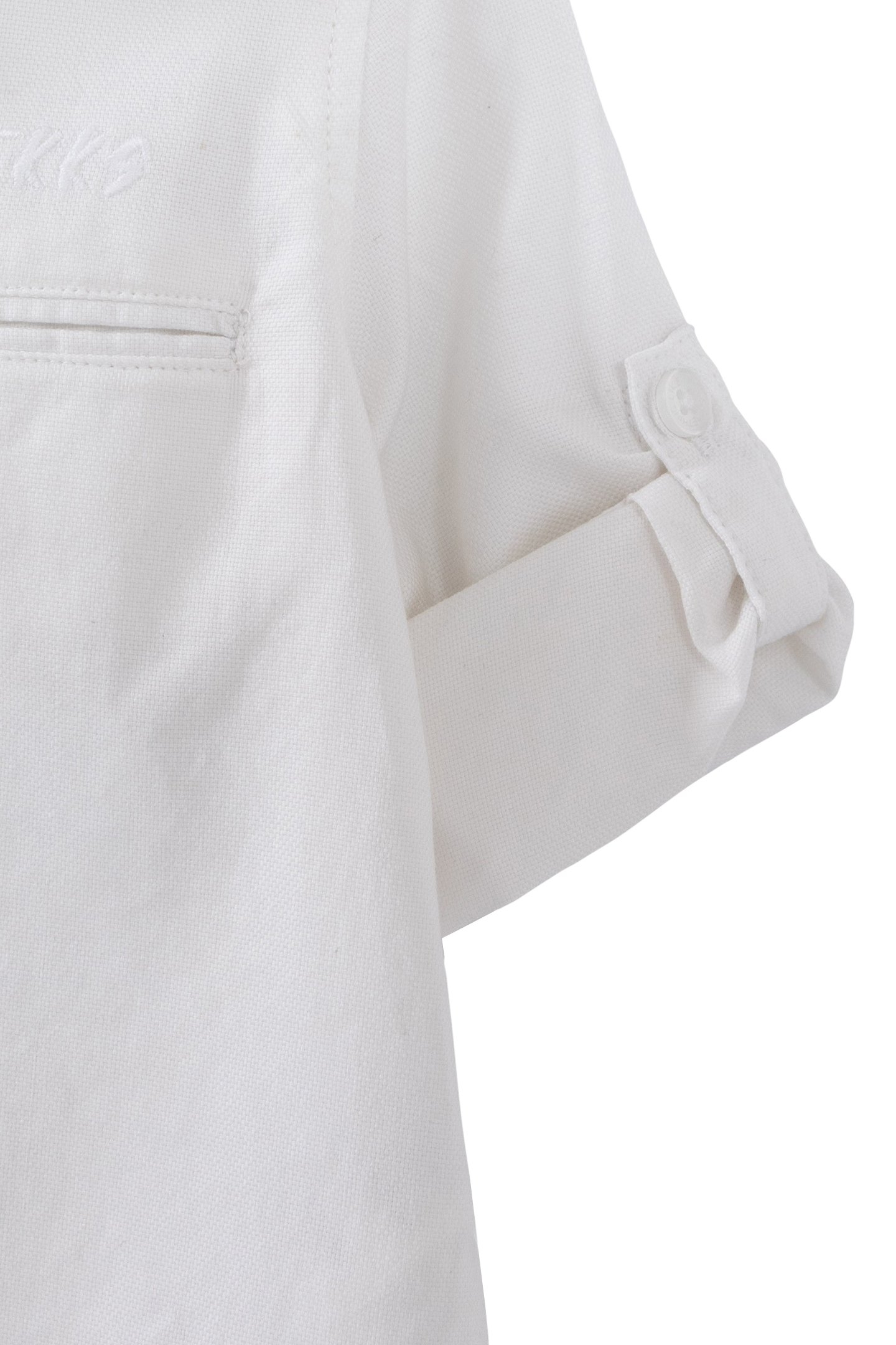 BABY BOY TWO-PLY MAO COLLAR WHITE SHIRT 4