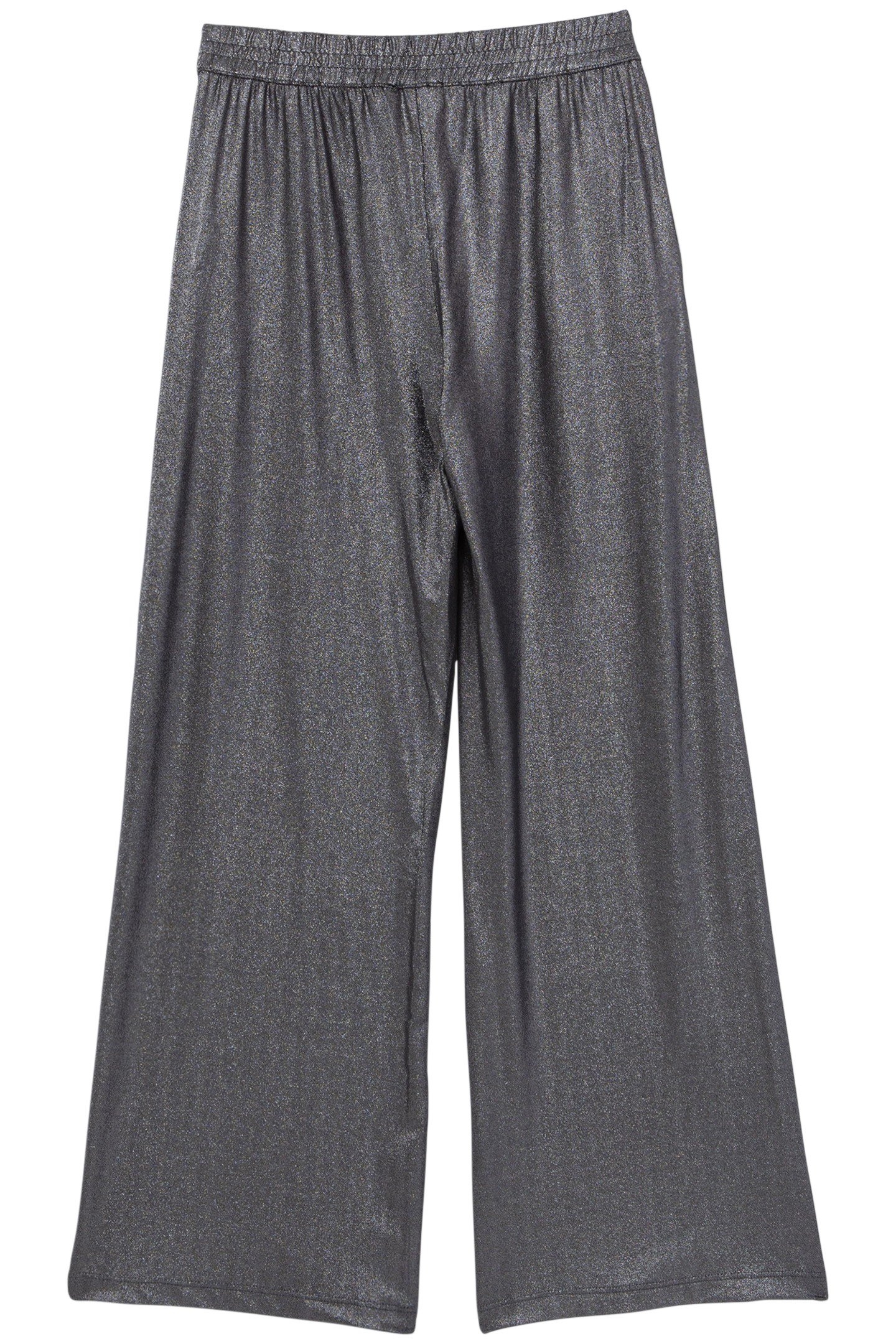 GIRLS' SILVER LAMÉ TROUSERS WITH SMOCKED WAIST 2