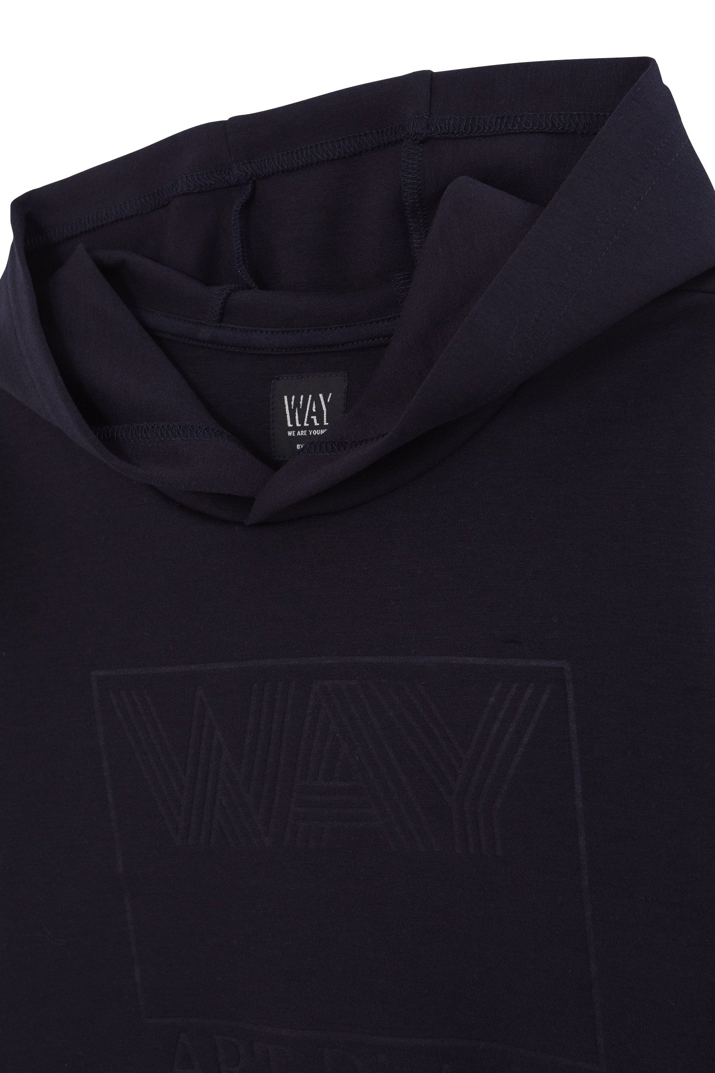 BOY’S NAVY PRINT HOODIE WITH TONE-ON-TONE ARTY PRINT 3