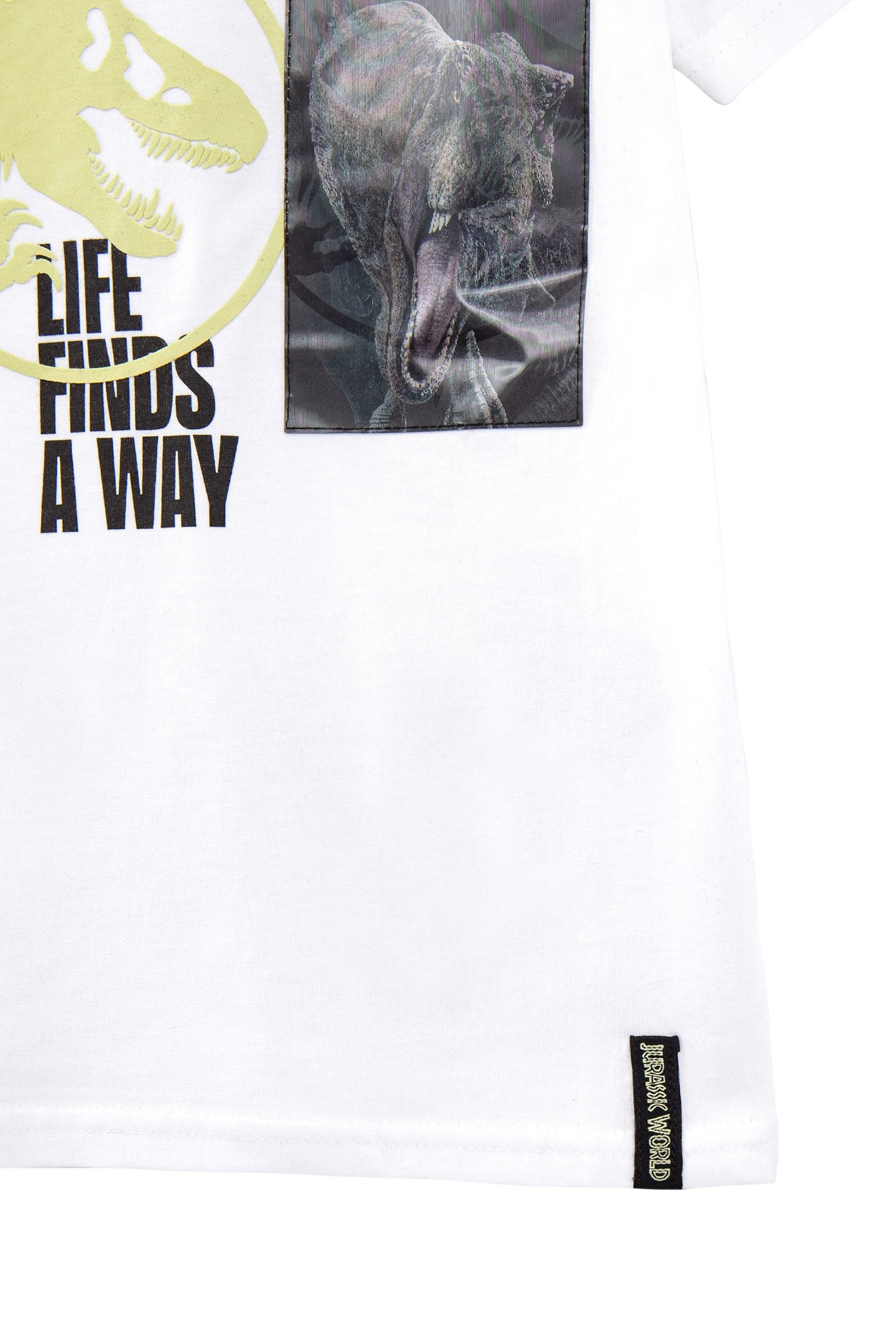BOYS’ WHITE T-SHIRT WITH LENTICULAR JURASSIC WORLD IMAGE 4