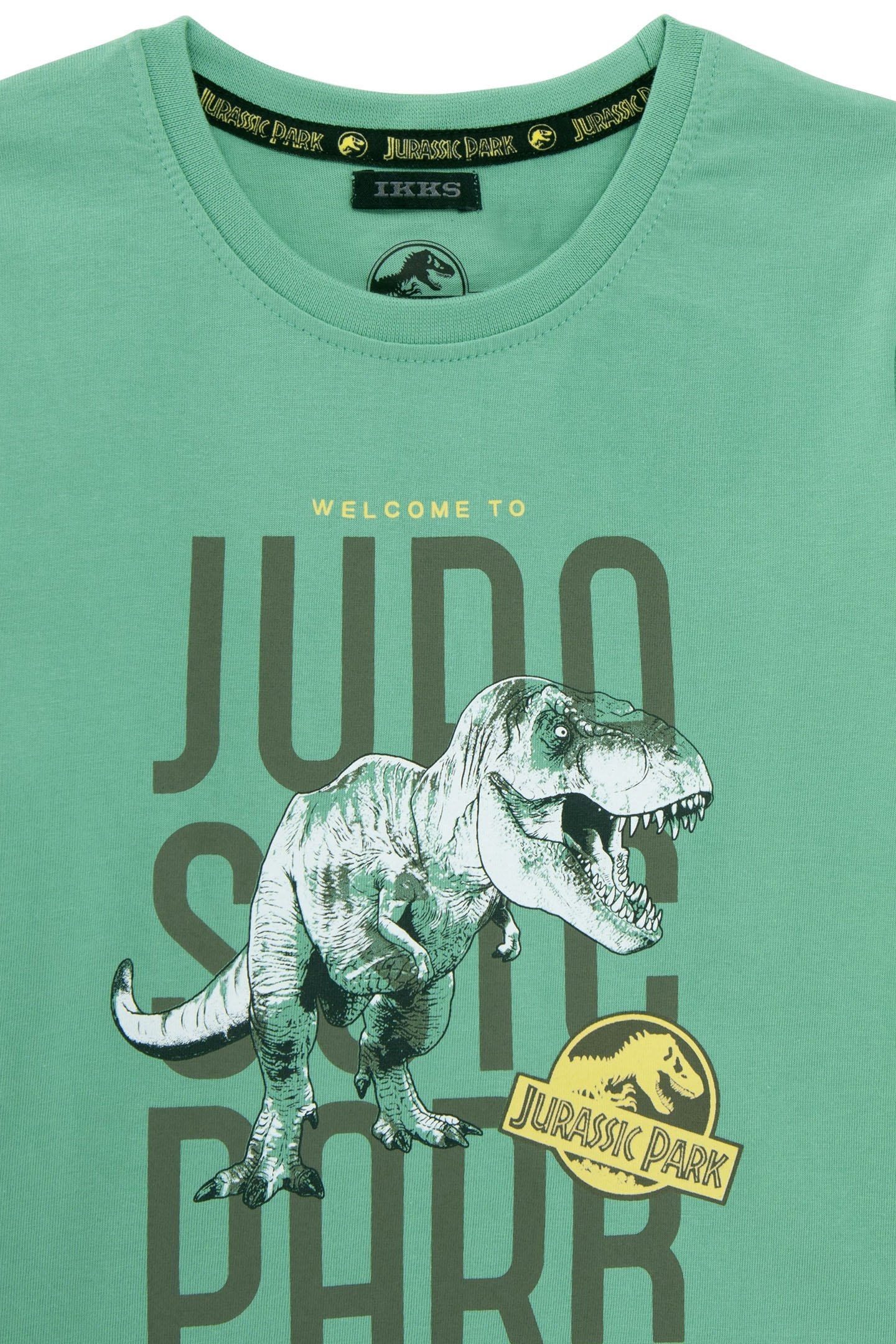 BOYS’ GREEN T-SHIRT WITH GLOW-IN-THE-DARK JURASSIC PARK 3