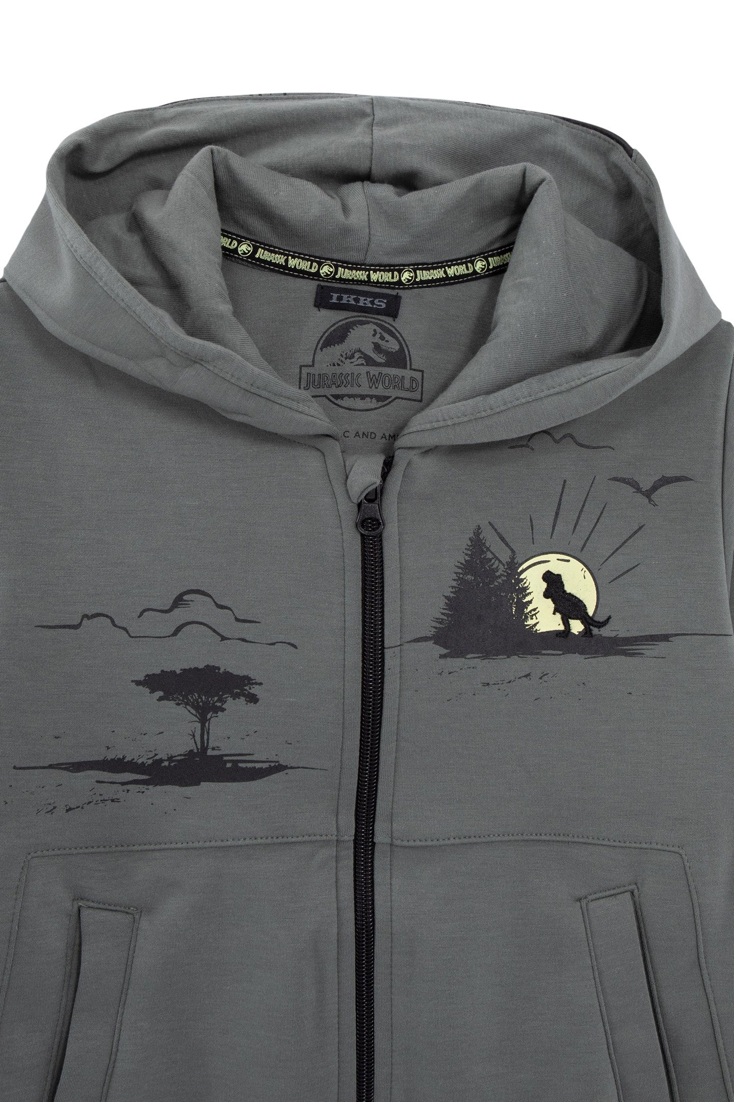 BOYS’ KHAKI CARDIGAN, JURASSIC WORLD EMBROIDERY AND PRINT 3