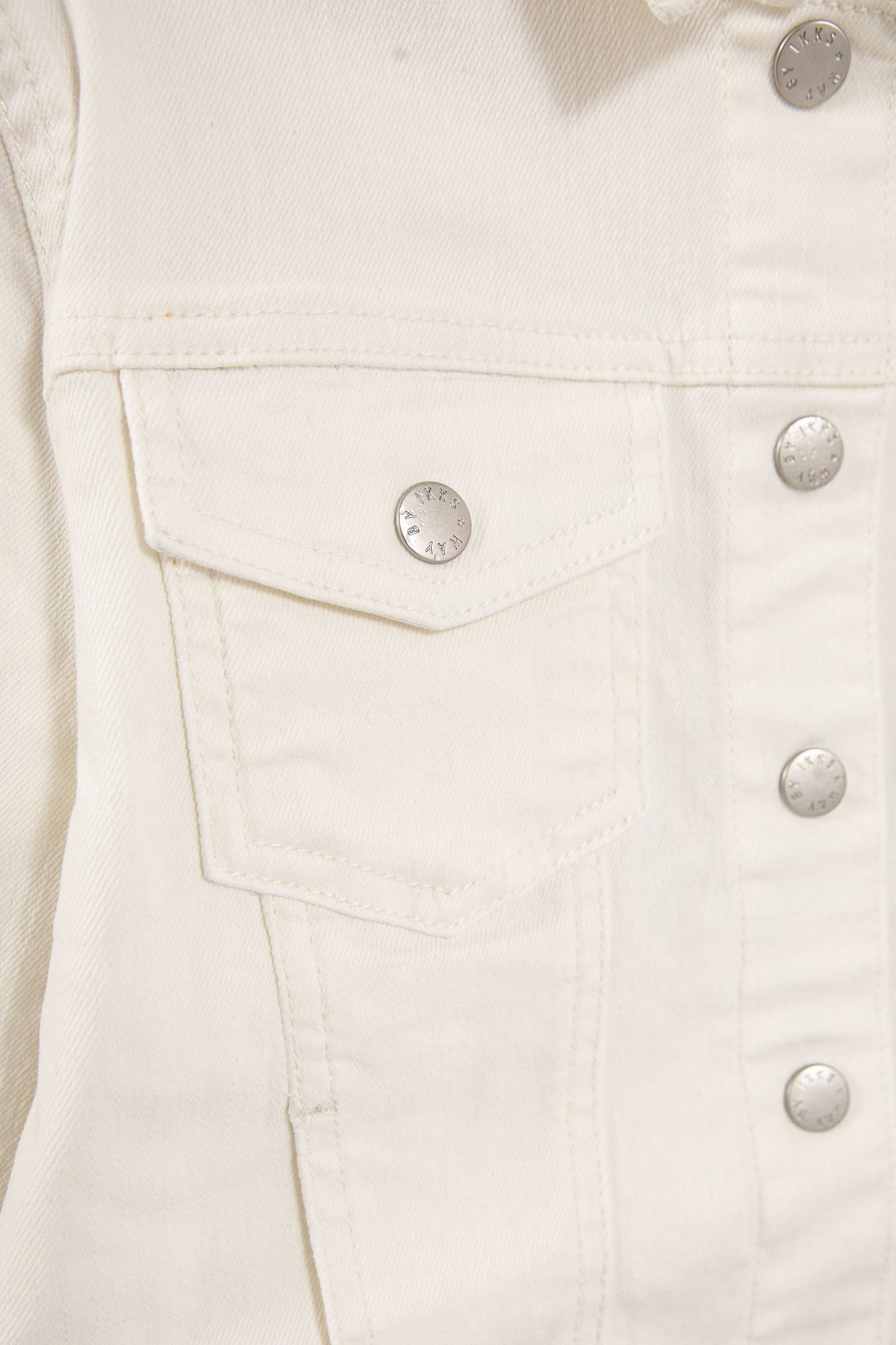 GIRLS' OFF-WHITE UPCYCLED DENIM JACKET 5