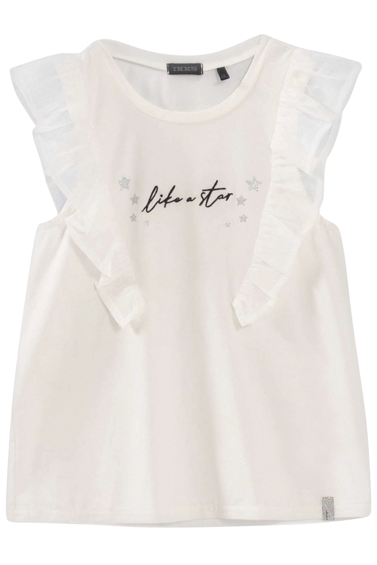 GIRLS’ WHITE RUFFLED T_SHIRT 1
