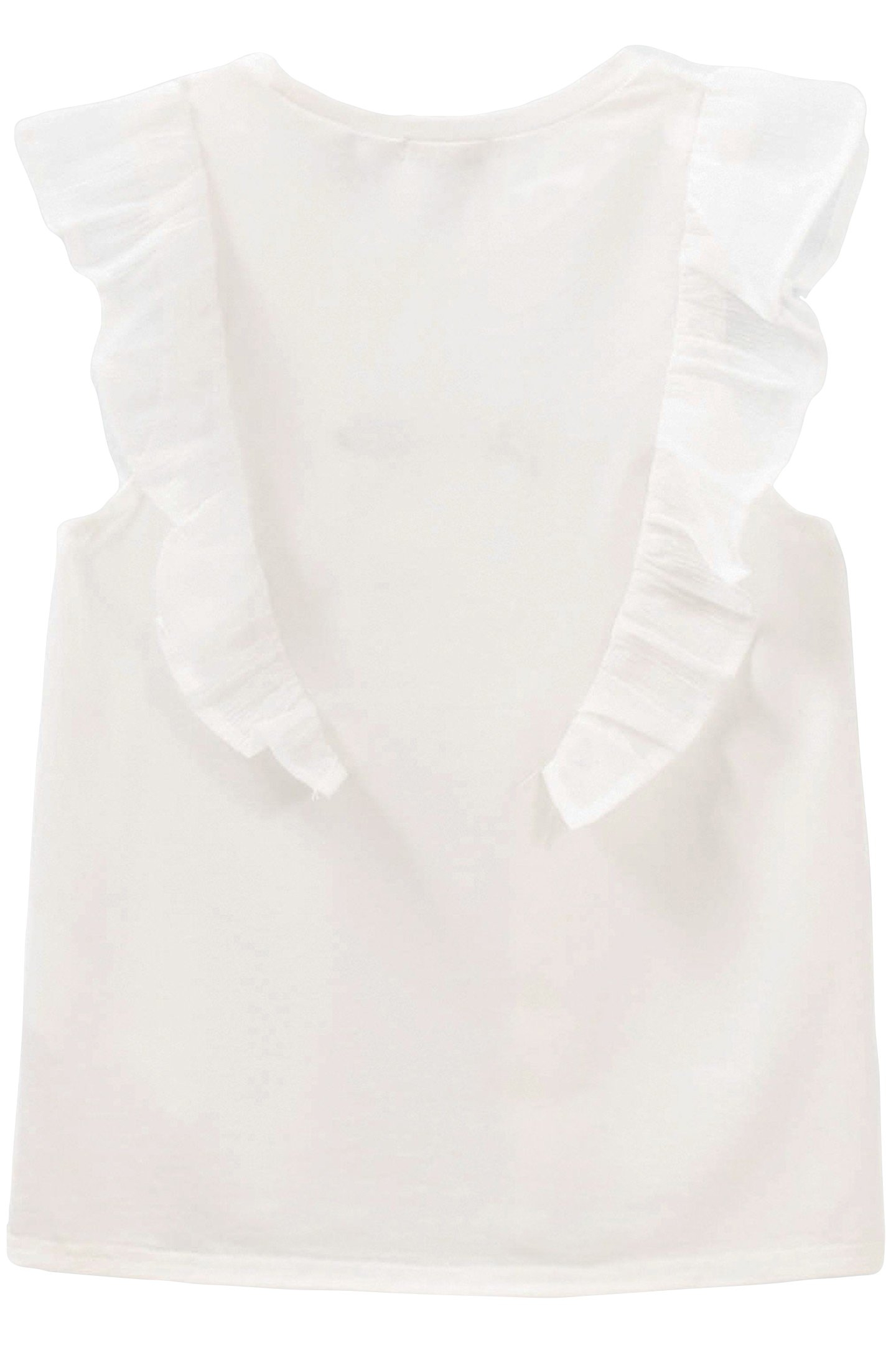 GIRLS’ WHITE RUFFLED T_SHIRT 2