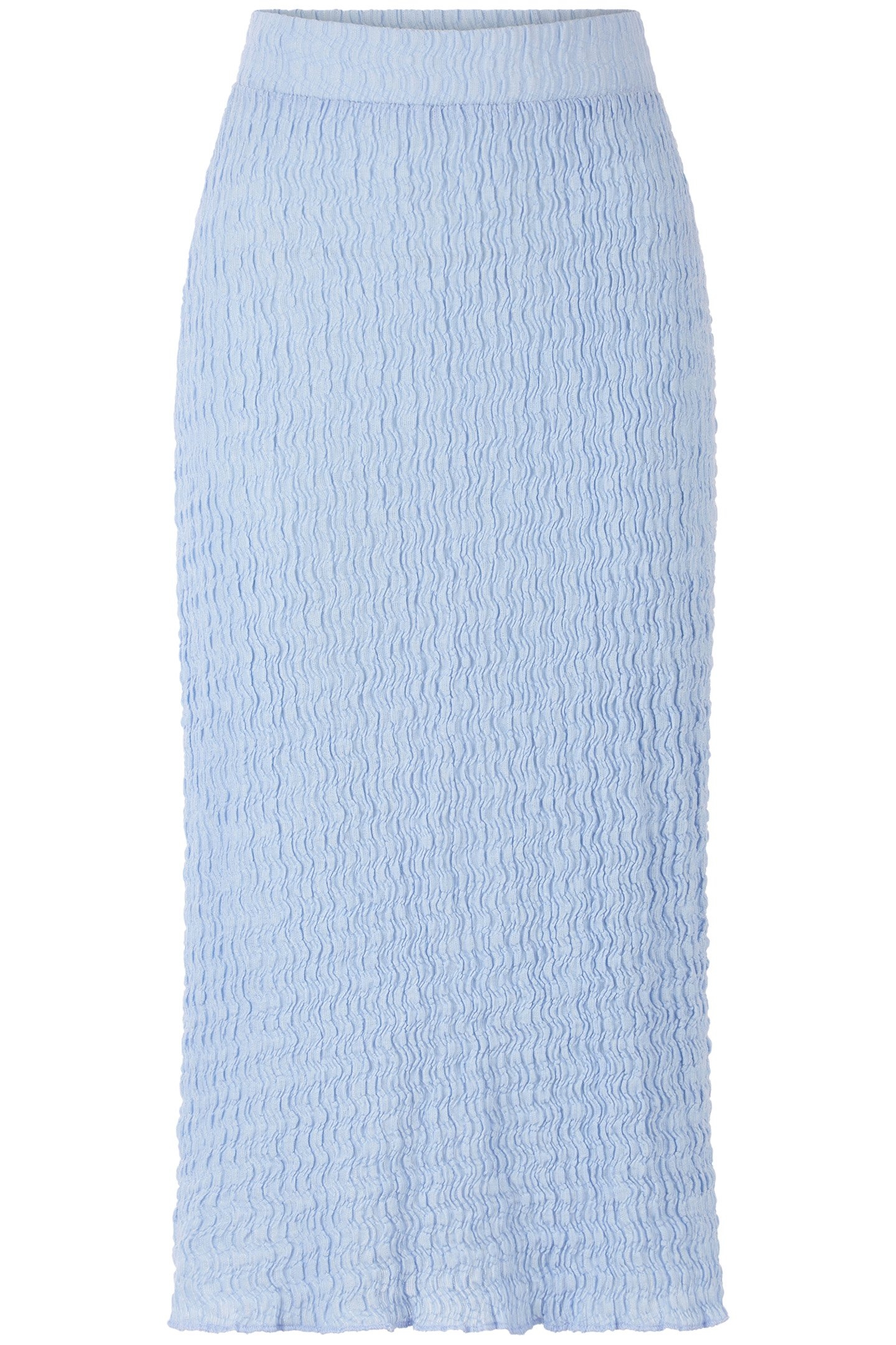 CRINKLED PENCIL SKIRT COTTON BLUE 4