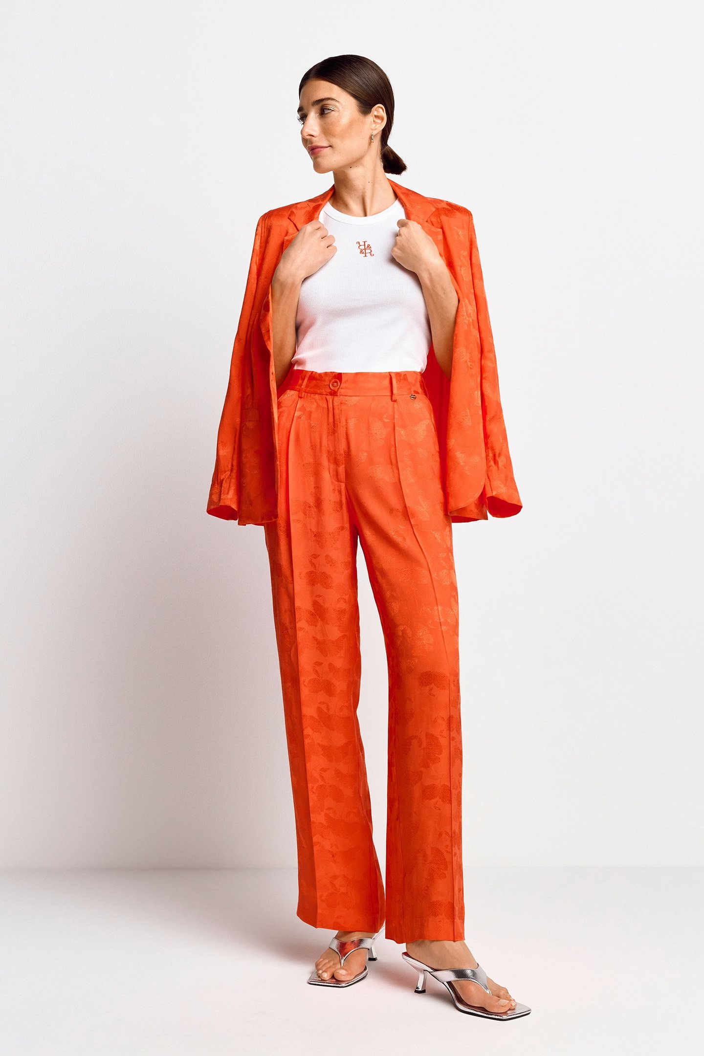 JACQUARD PANTS CHERRY TOMATO 1