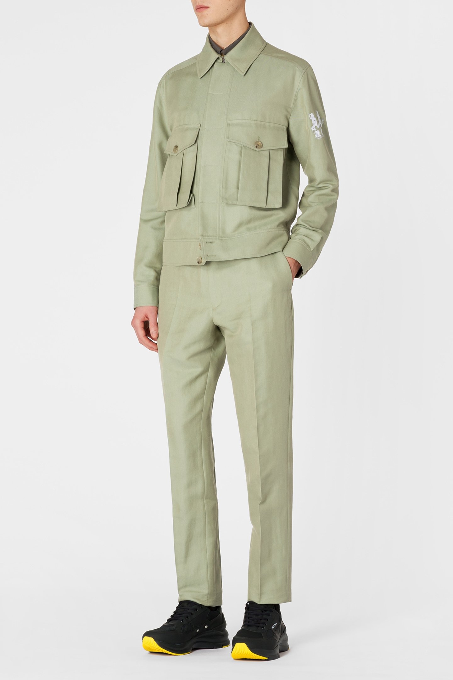 GENTS TROUSER LT GREYISH GREEN 5