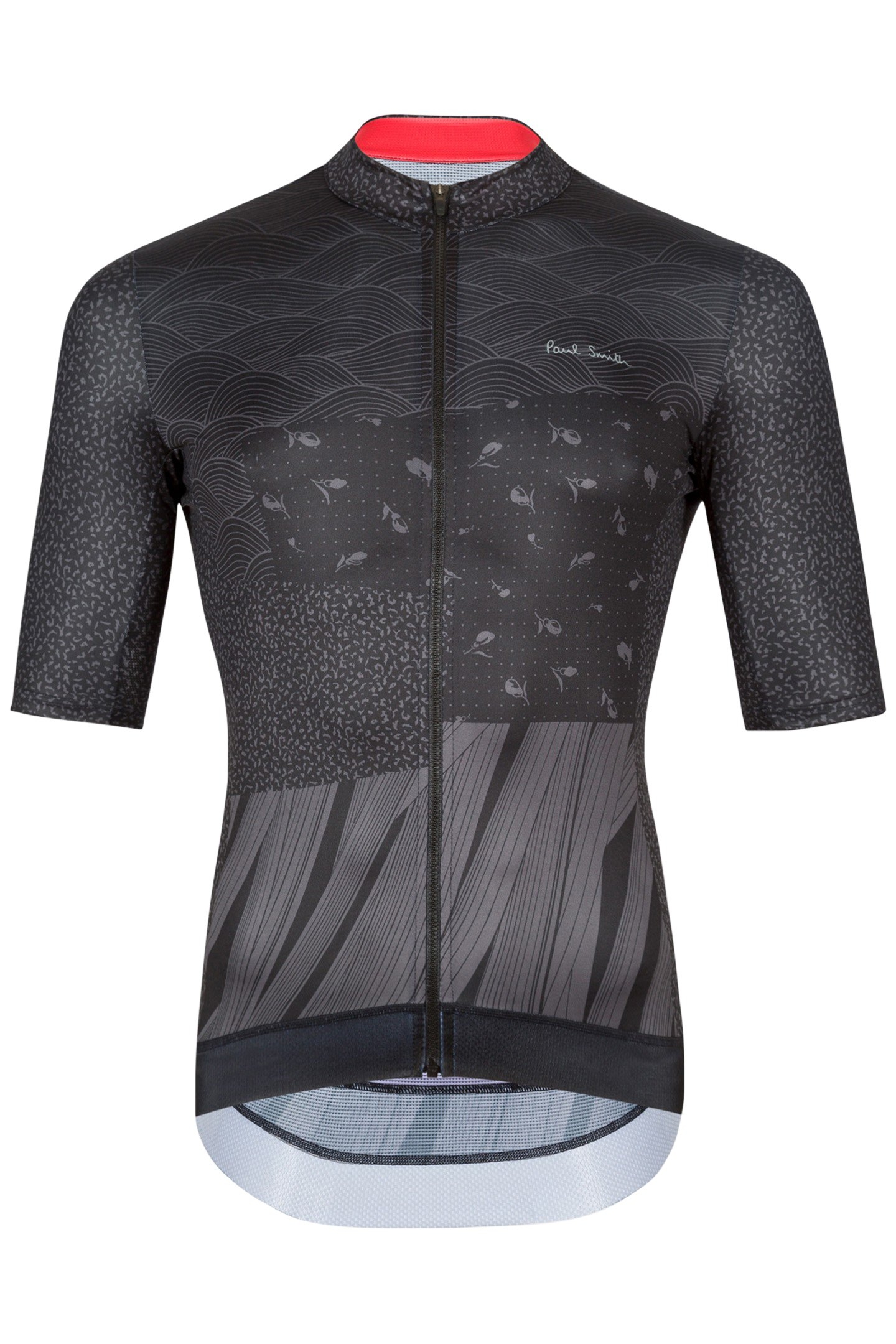 MENS CYCLE JERSEY SEASONAL PRINT BLACK 1