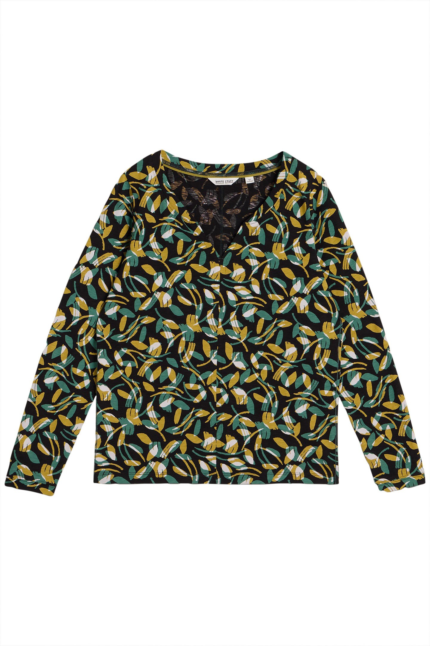 NELLY LS TEE BLACK PRINT 1