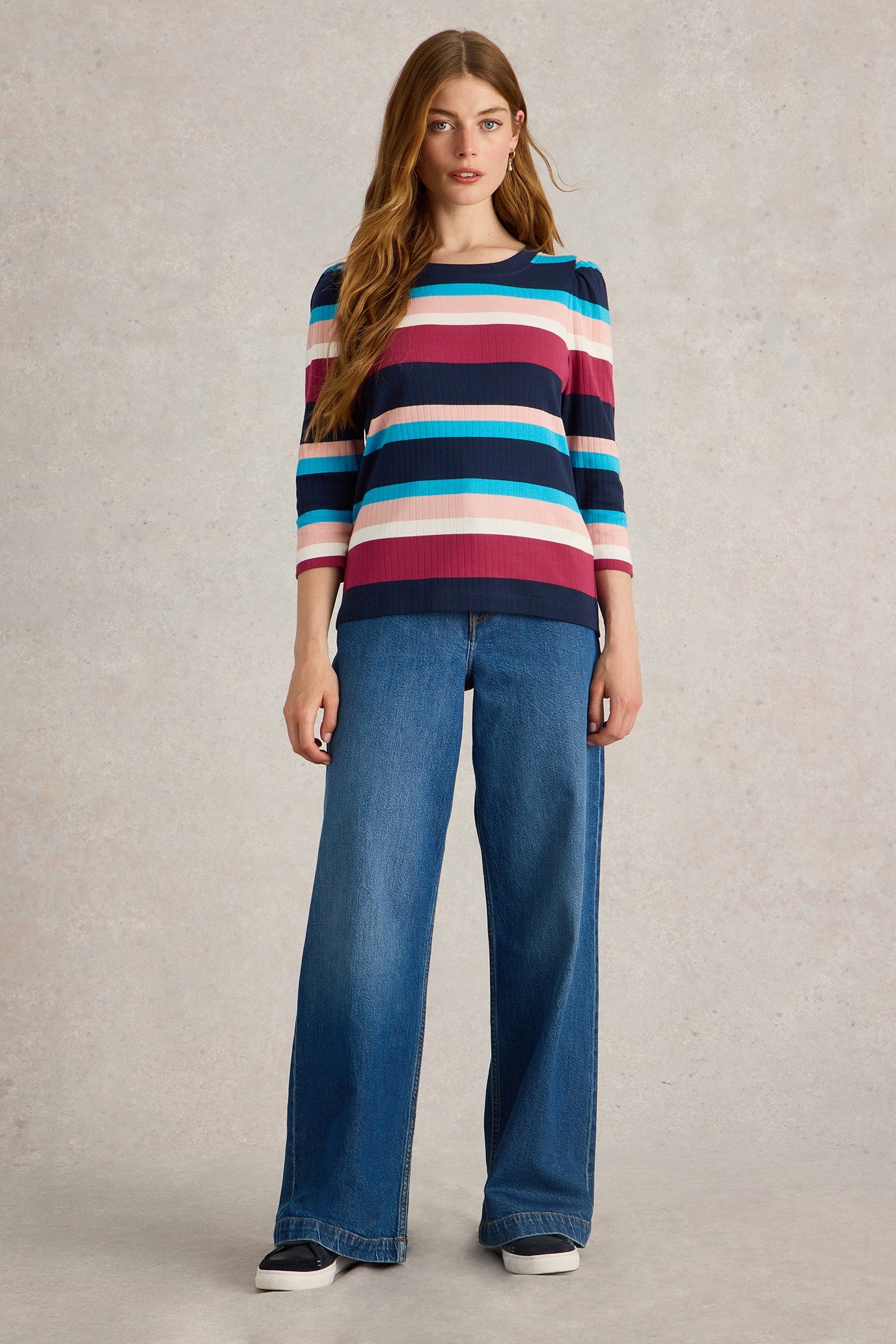 PUFF SLEEVE TEE BLUE MULTI 1