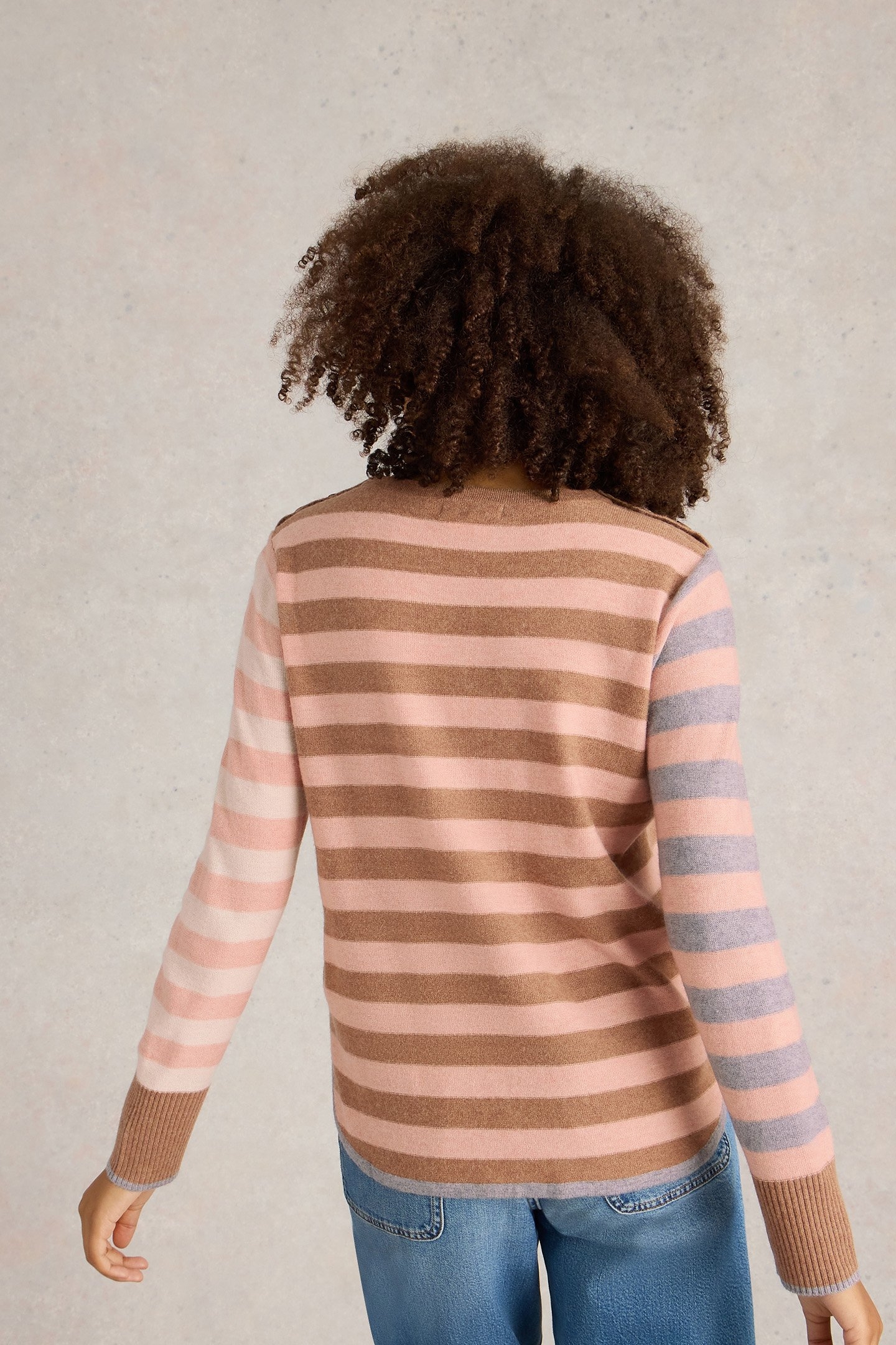 EMMA STRIPE JUMPER PINK MULTI 2