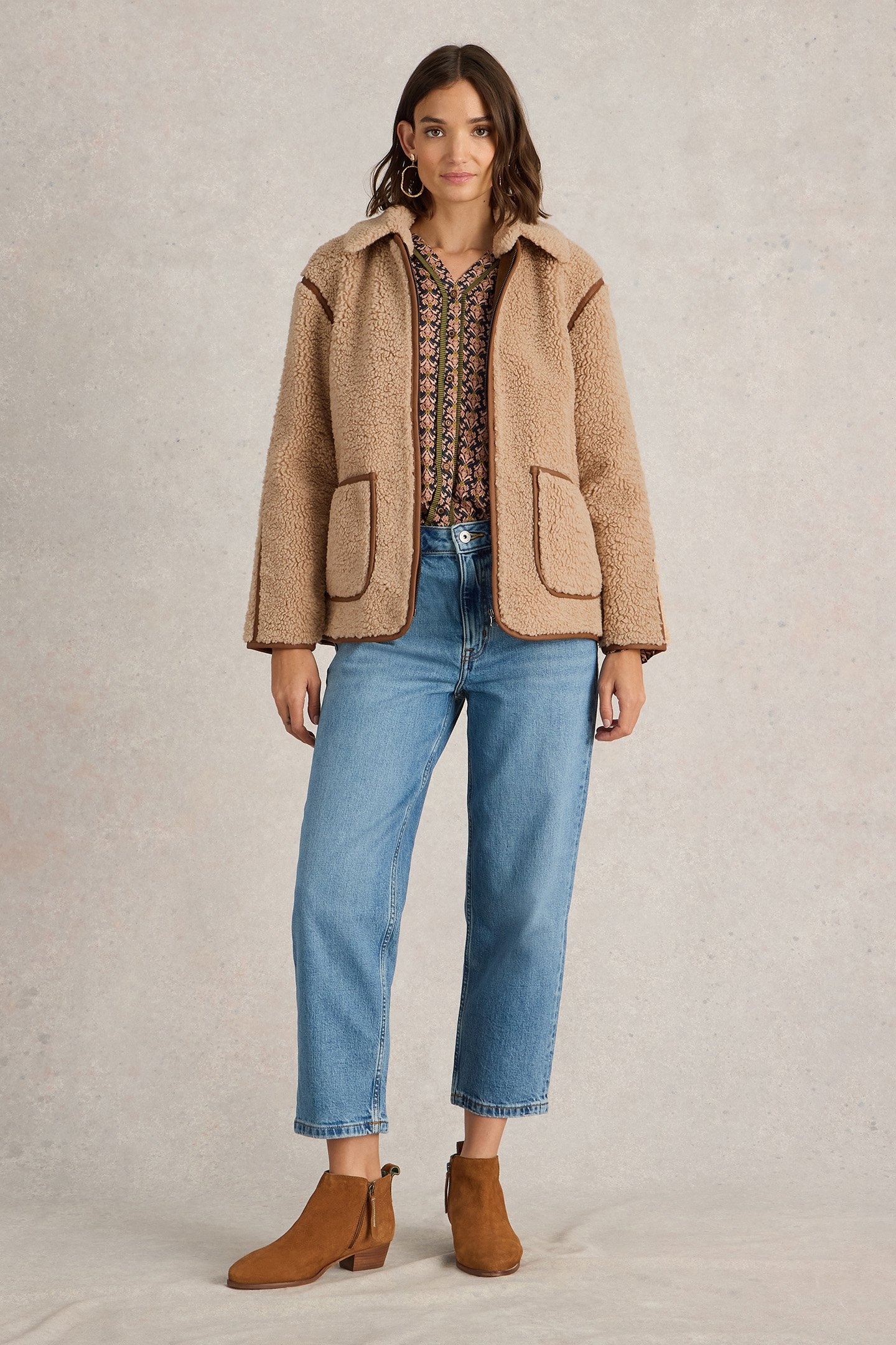 ELM BORG JACKET NATURAL MULTI 1