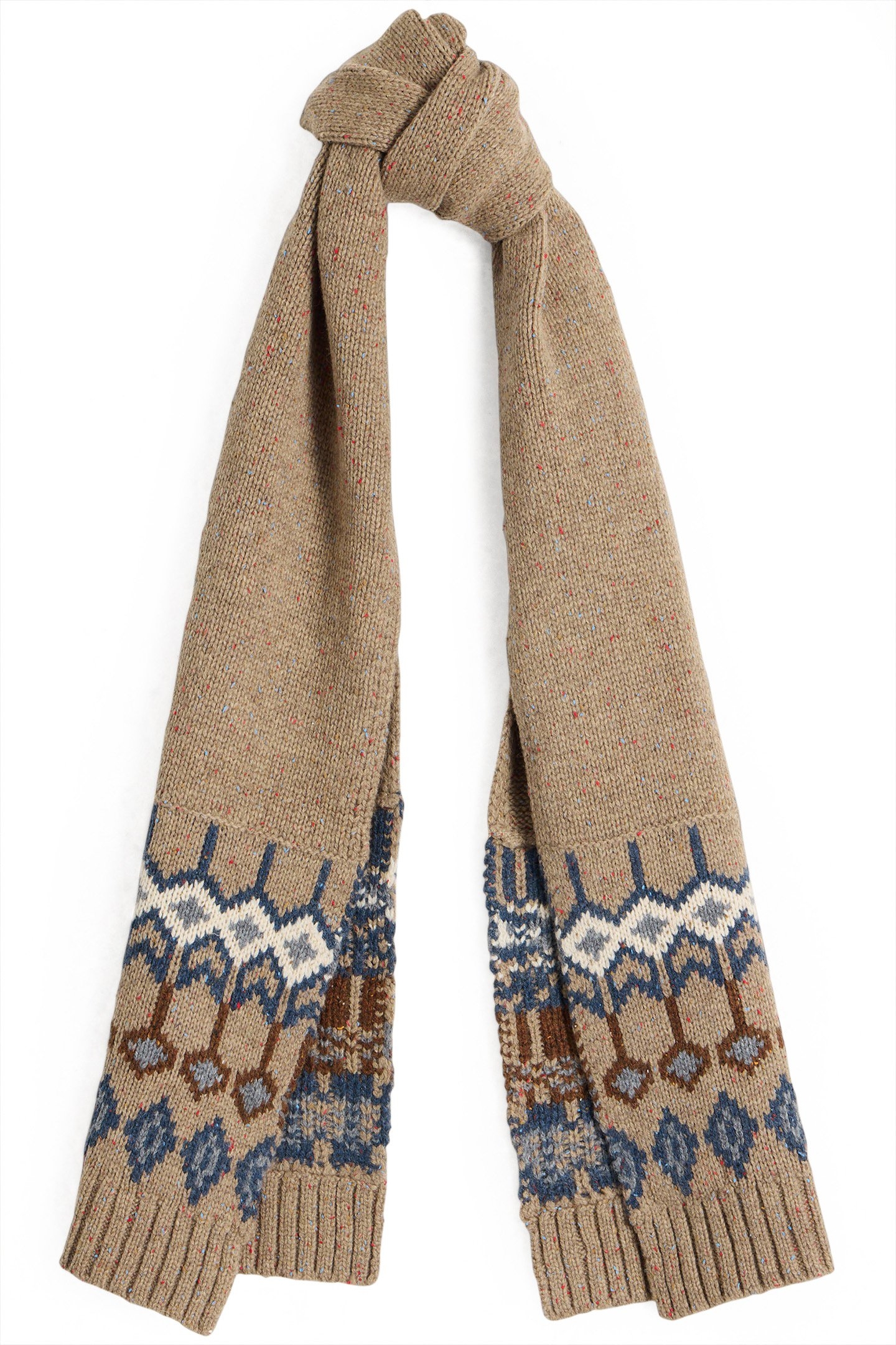 GROVE FAIRISLE SCARF NATURAL MULTI 1
