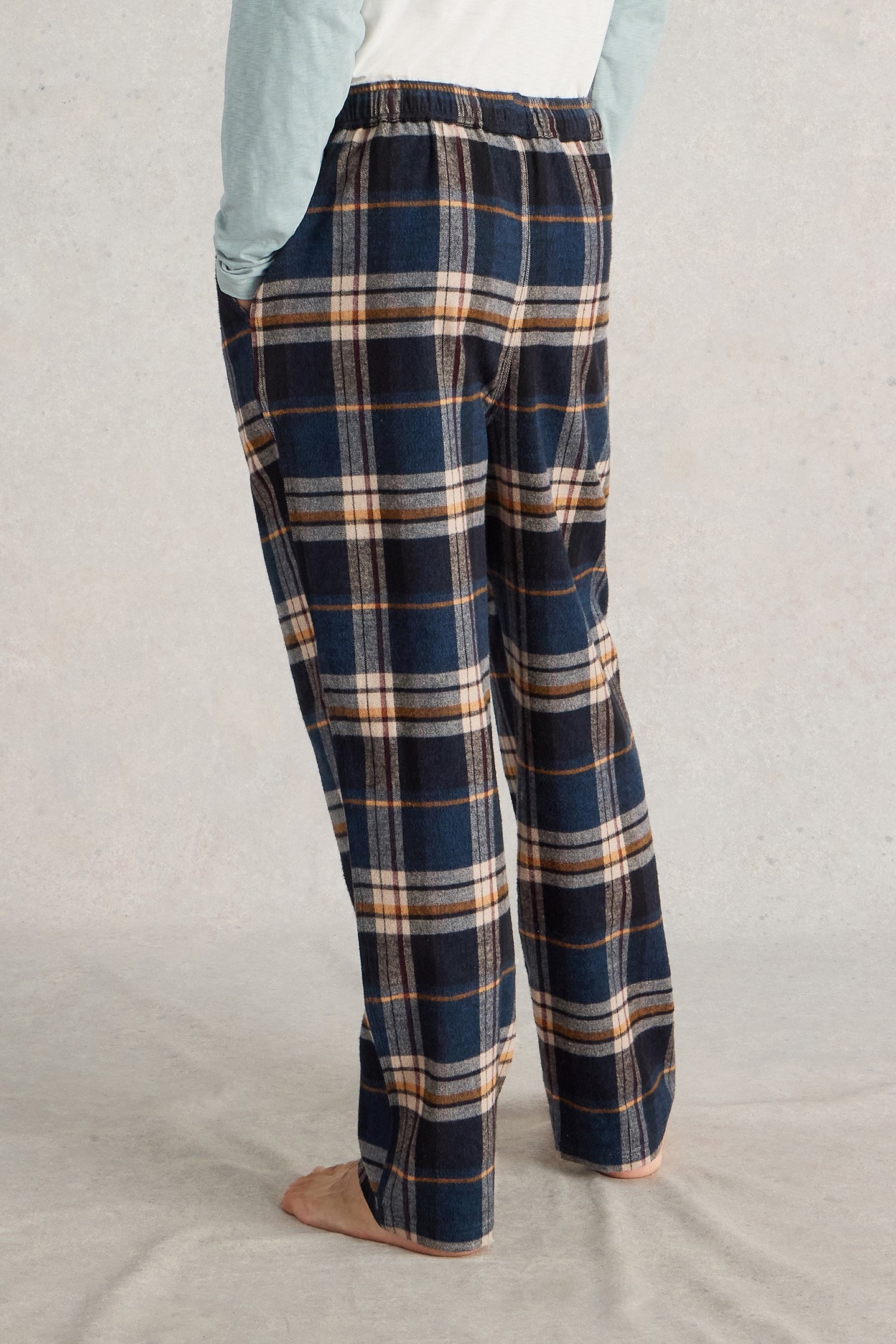 MOORLAND FLANNEL PJ TROUSER NAVY MULTI 2