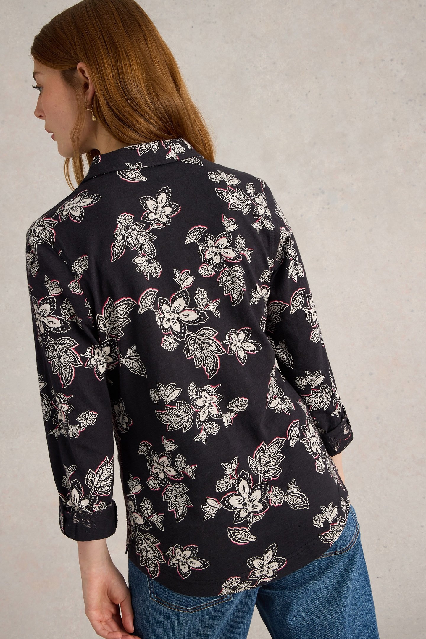 ANNIE JERSEY SHIRT BLACK MULTI 2