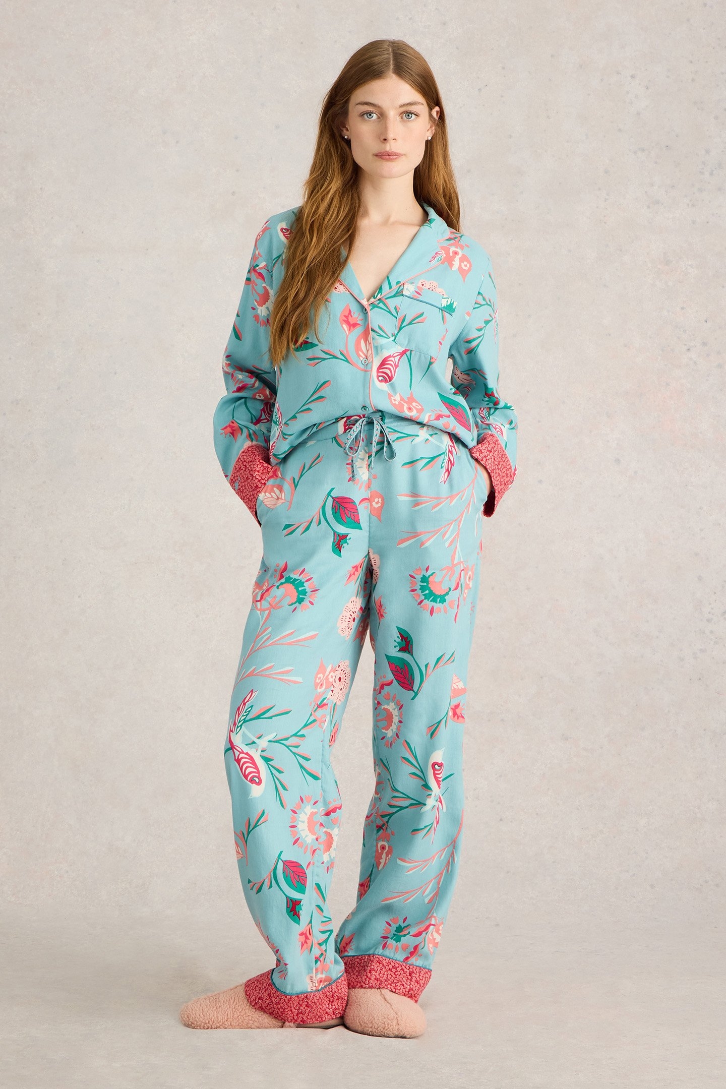 NINA ORGANIC PJ BOTTOM BLUE PRINT 3