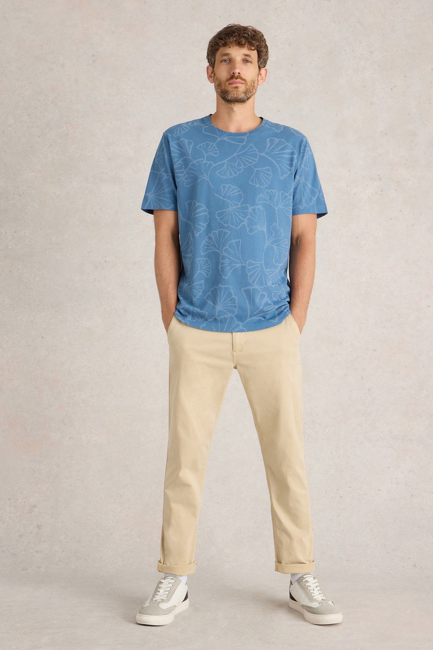 FLORAL PRINTED TEE BLUE PRINT 1