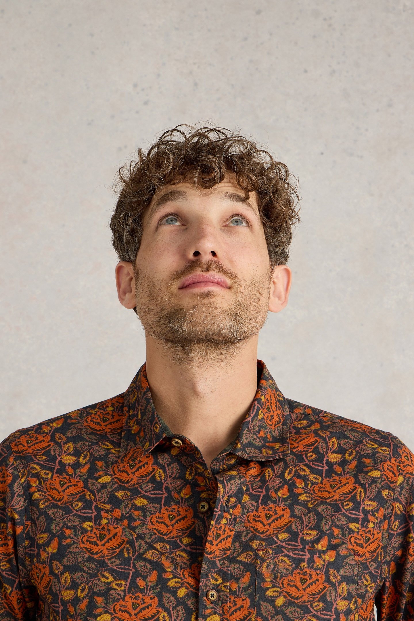 BLOCK FLORAL PRINTED SHIRT BROWN MULTI 5